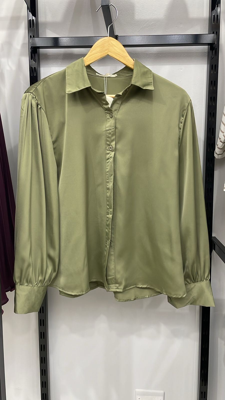 BLUSA SOCIAL SEDA VERDE 
