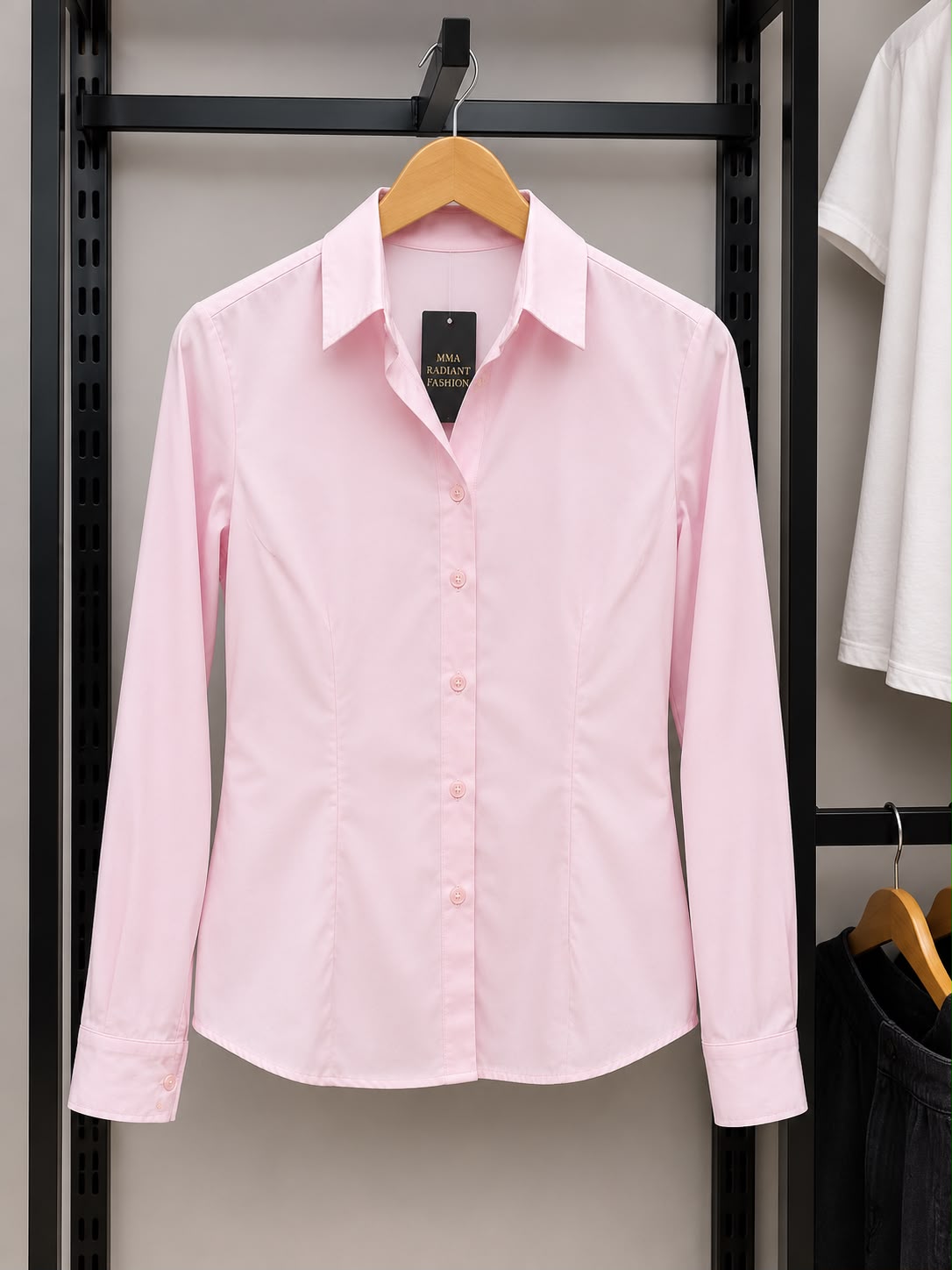 CAMISA SOCIAL LISA ROSA