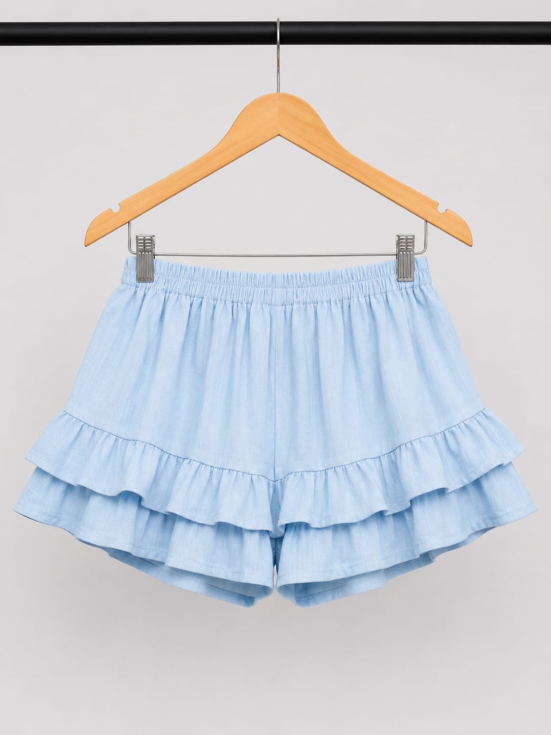SAIA PLISSADO AZUL PLUS SIZE