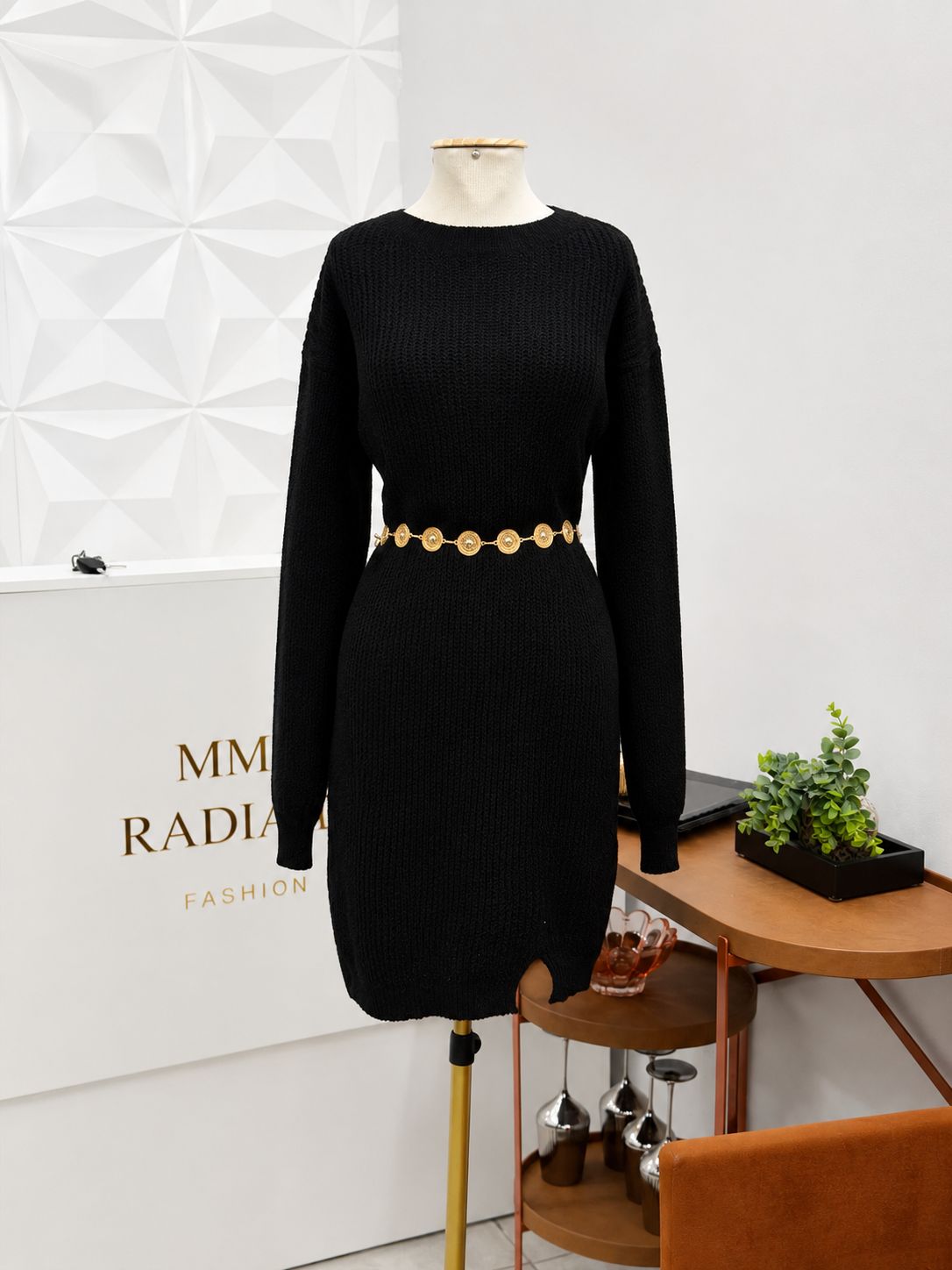VESTIDO MOUSSE PRETO