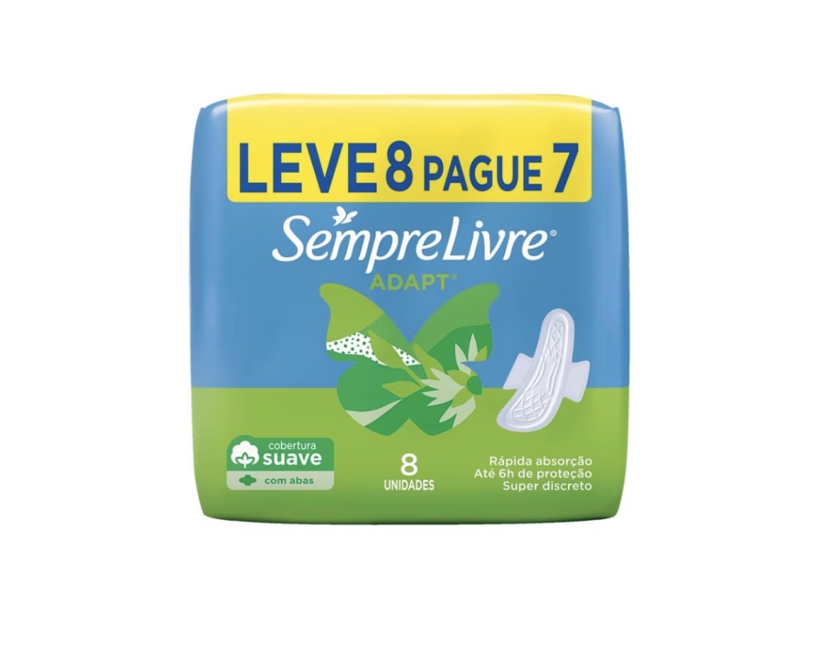 Absorvente Sempre Livre Especial Suave com abas