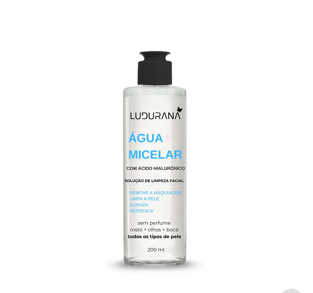 Agua micelar com acido hialuronico Ludurana 200ml B00271