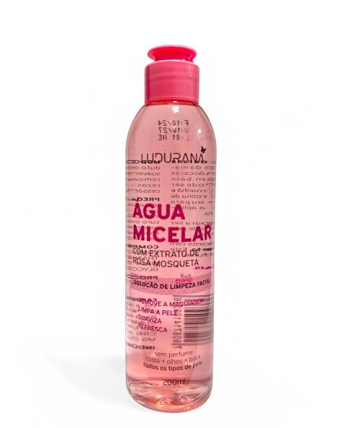 Agua micelar com extrato de rosa mosqueta Ludurana 200ml B00270