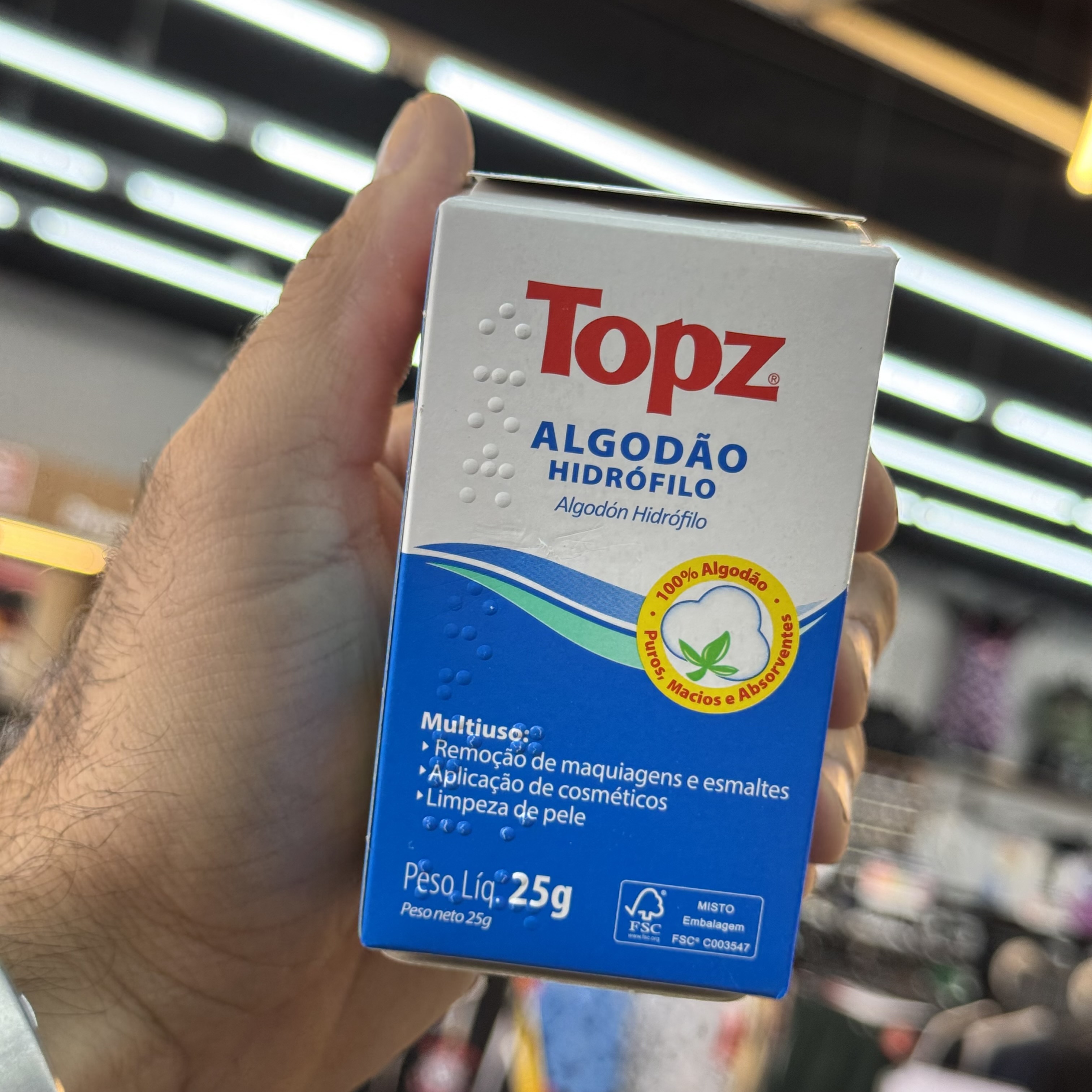 Algodão Topz Multiuso 25g