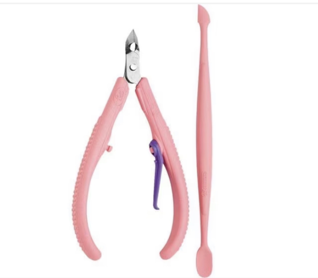 Alicate de Cutícula Mundial Flex + Espátula Rosa