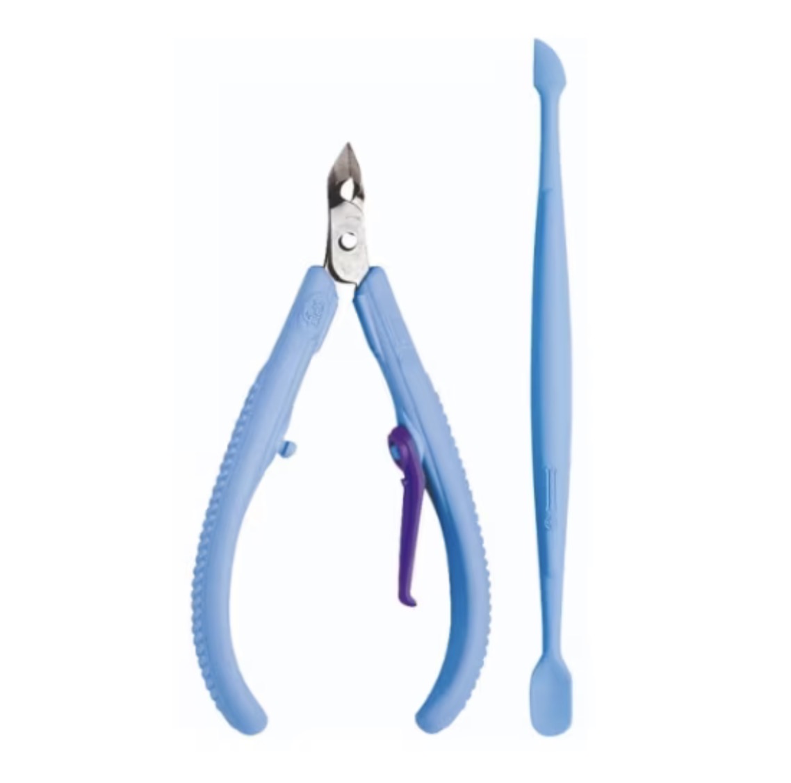 Alicate de Cutícula Mundial Flex com espatula Azul