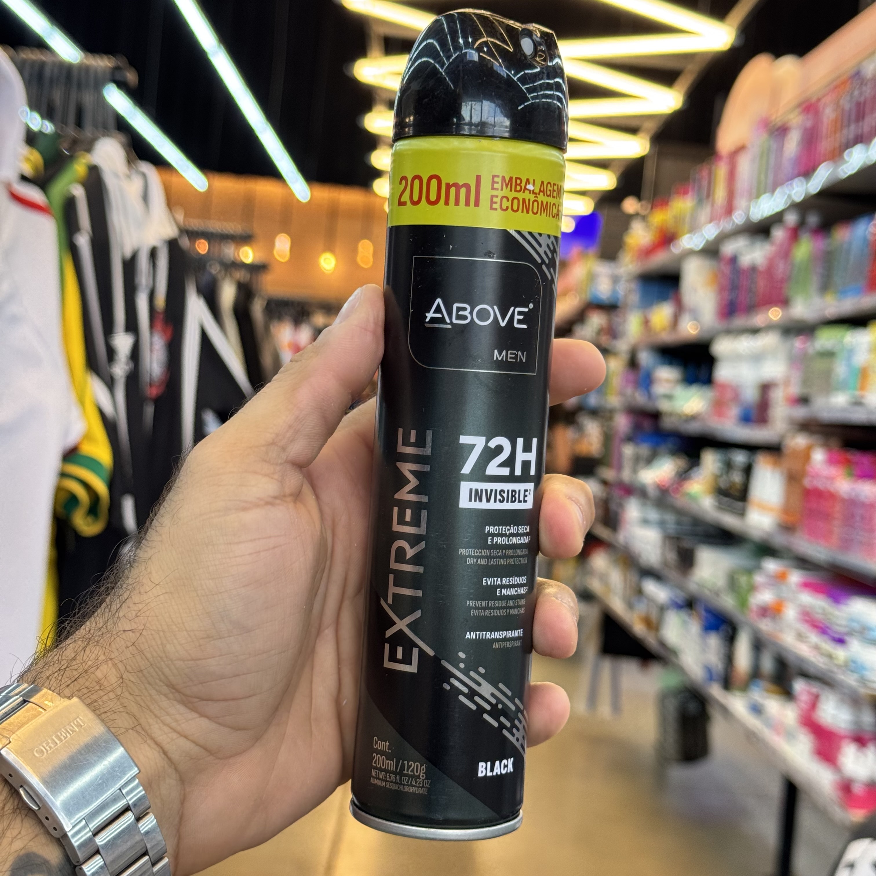 Antitranspirante Aerosol Above Men Extreme Invisible Black 200ml
