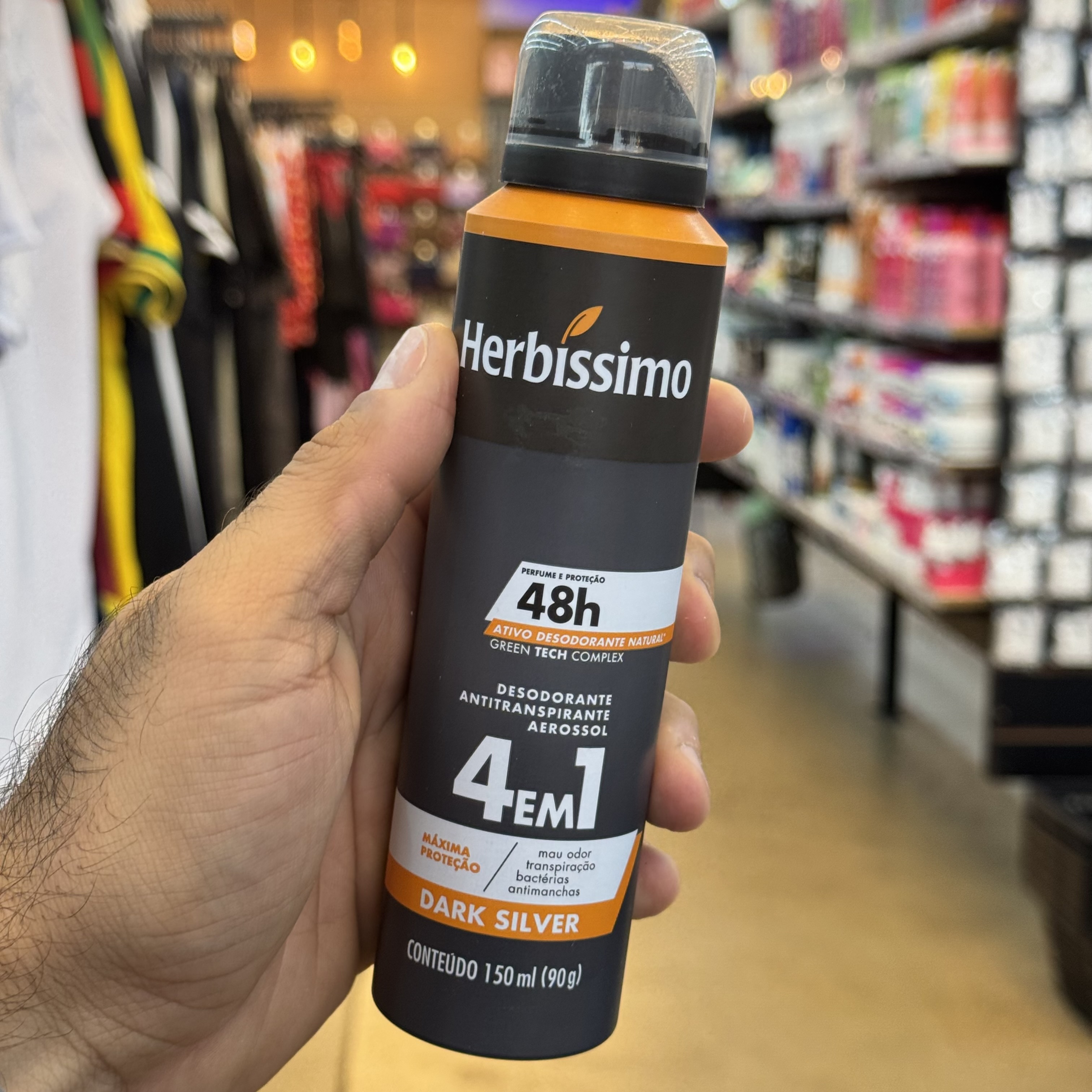 Antitranspirante Aerosol Herbíssimo Dark Silver 150ml