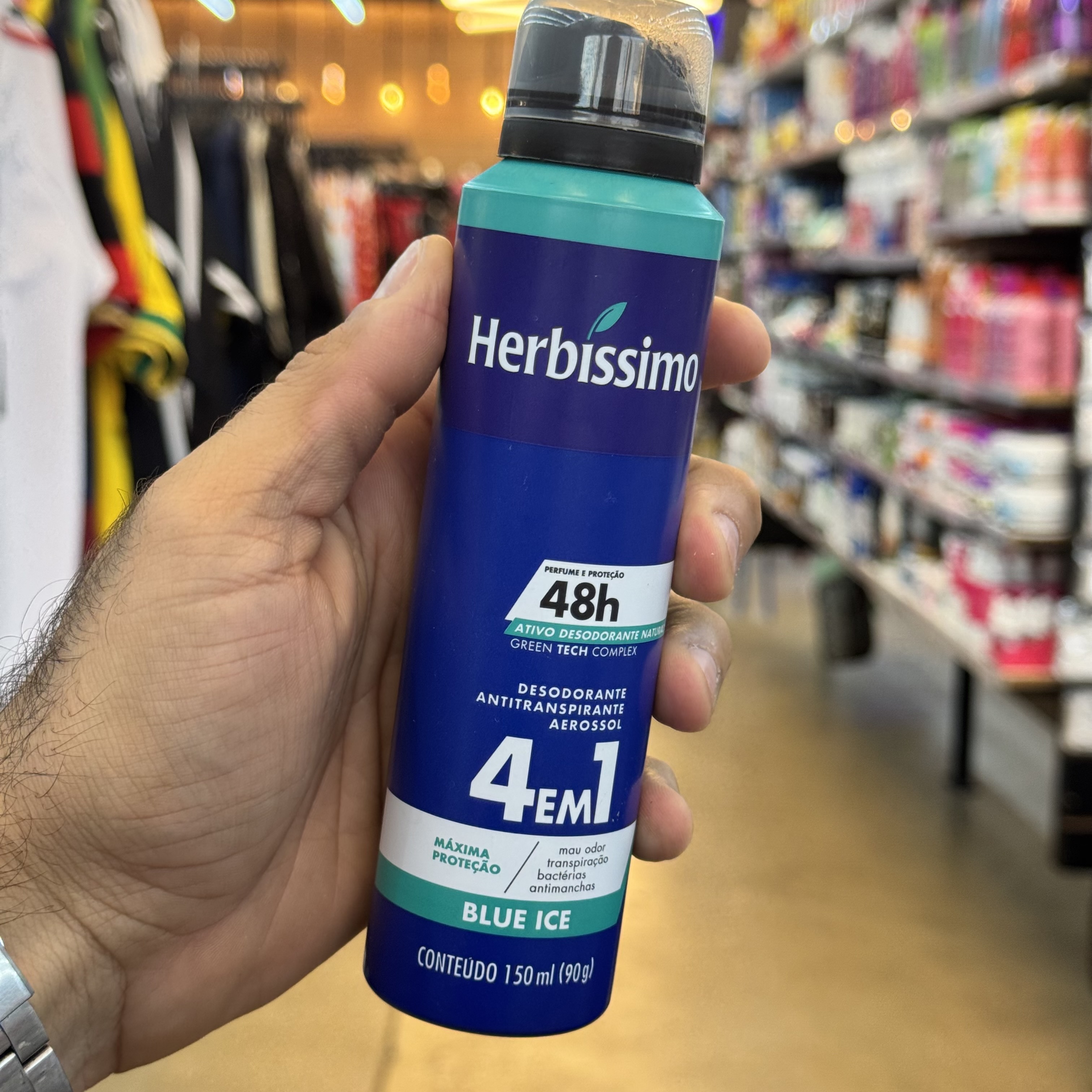 Antitranspirante Aerosol Herbíssimo Men Blue Ice 150ml