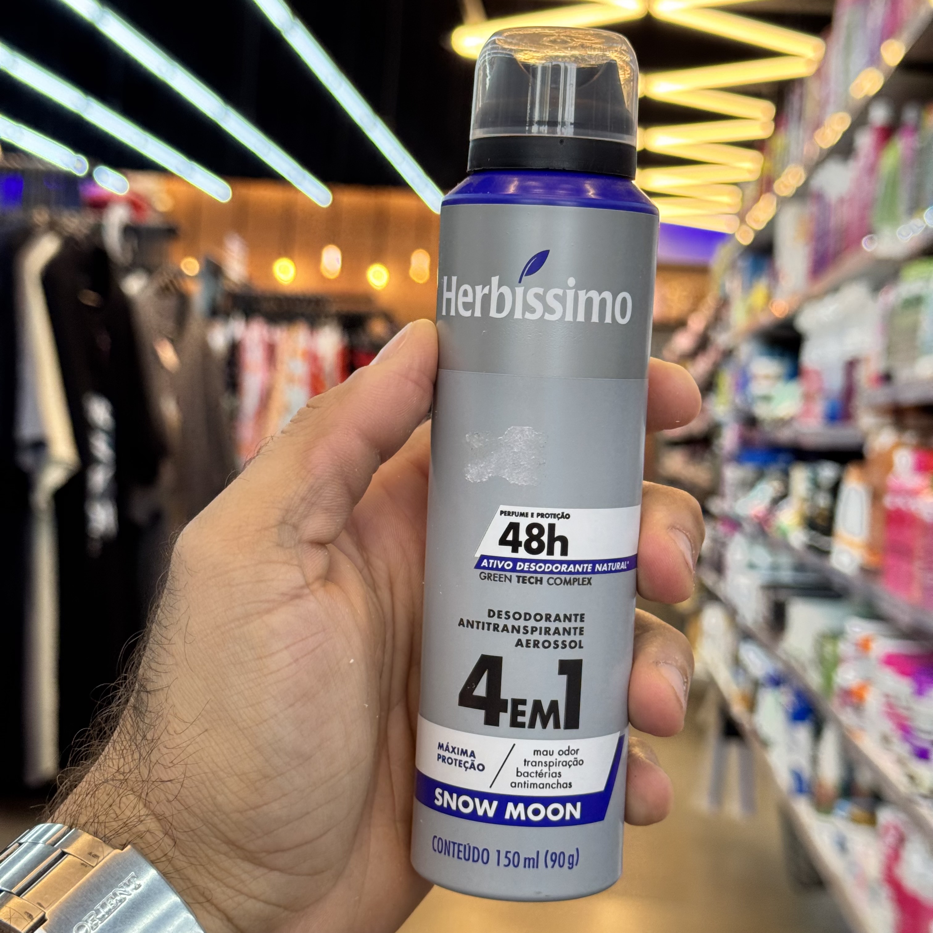 Antitranspirante Aerosol Herbíssimo Men Snow Moon 150ml