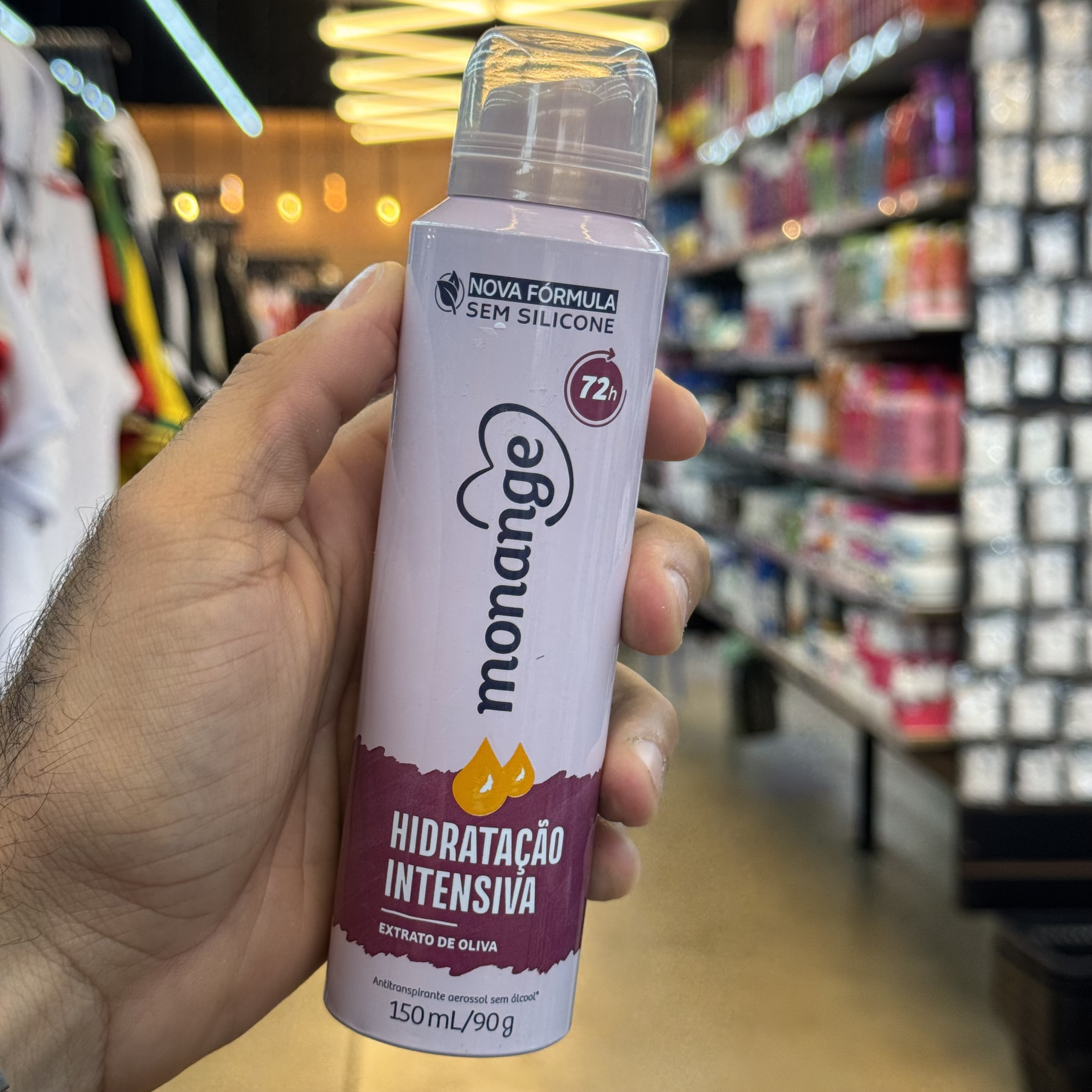 Antitranspirante Aerosol Monange Extrato de Oliva 150ml