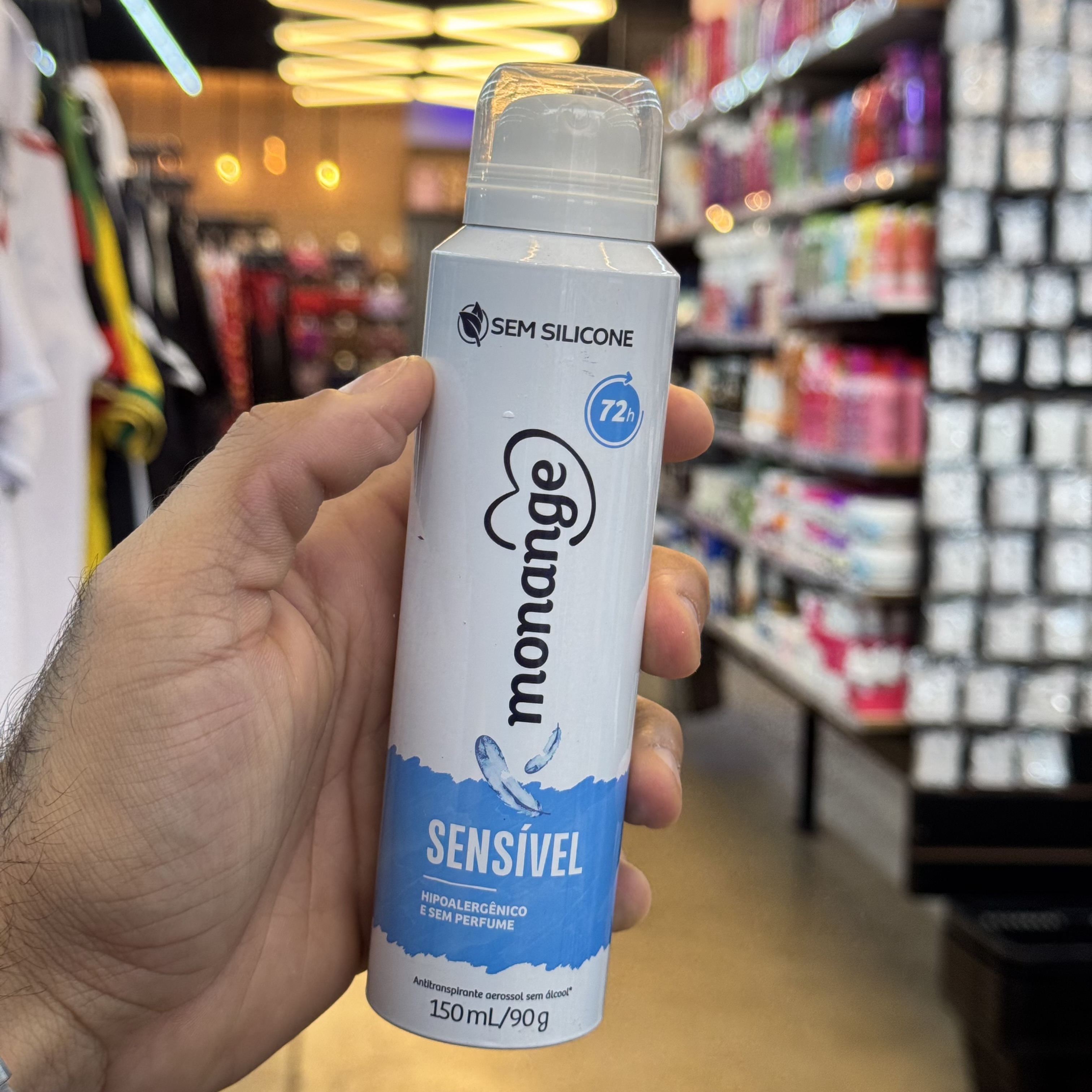 Antitranspirante Aerosol Monange Sensível 150ml