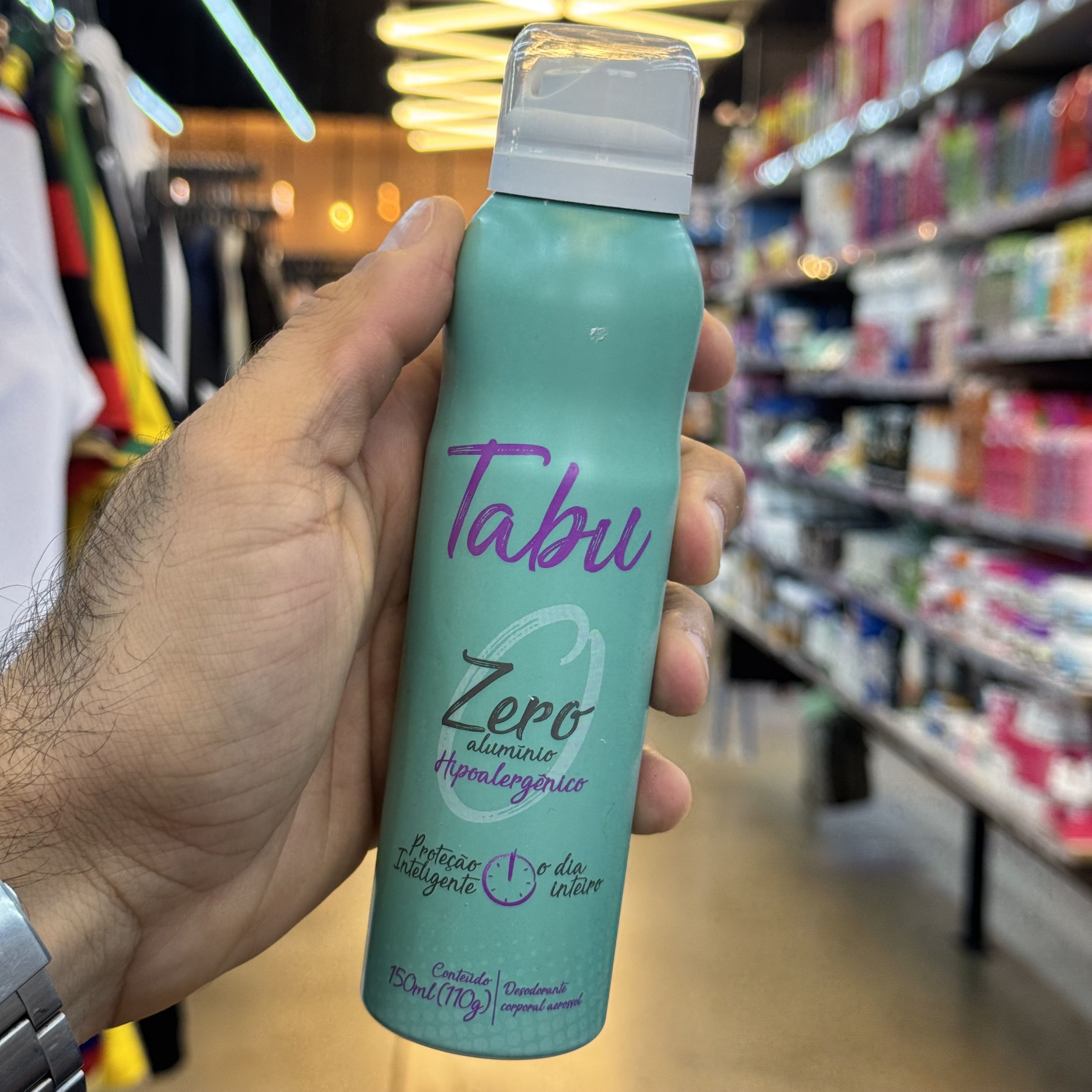 Antitranspirante Aerosol Tabu Zero Hipoalergênico 150ml