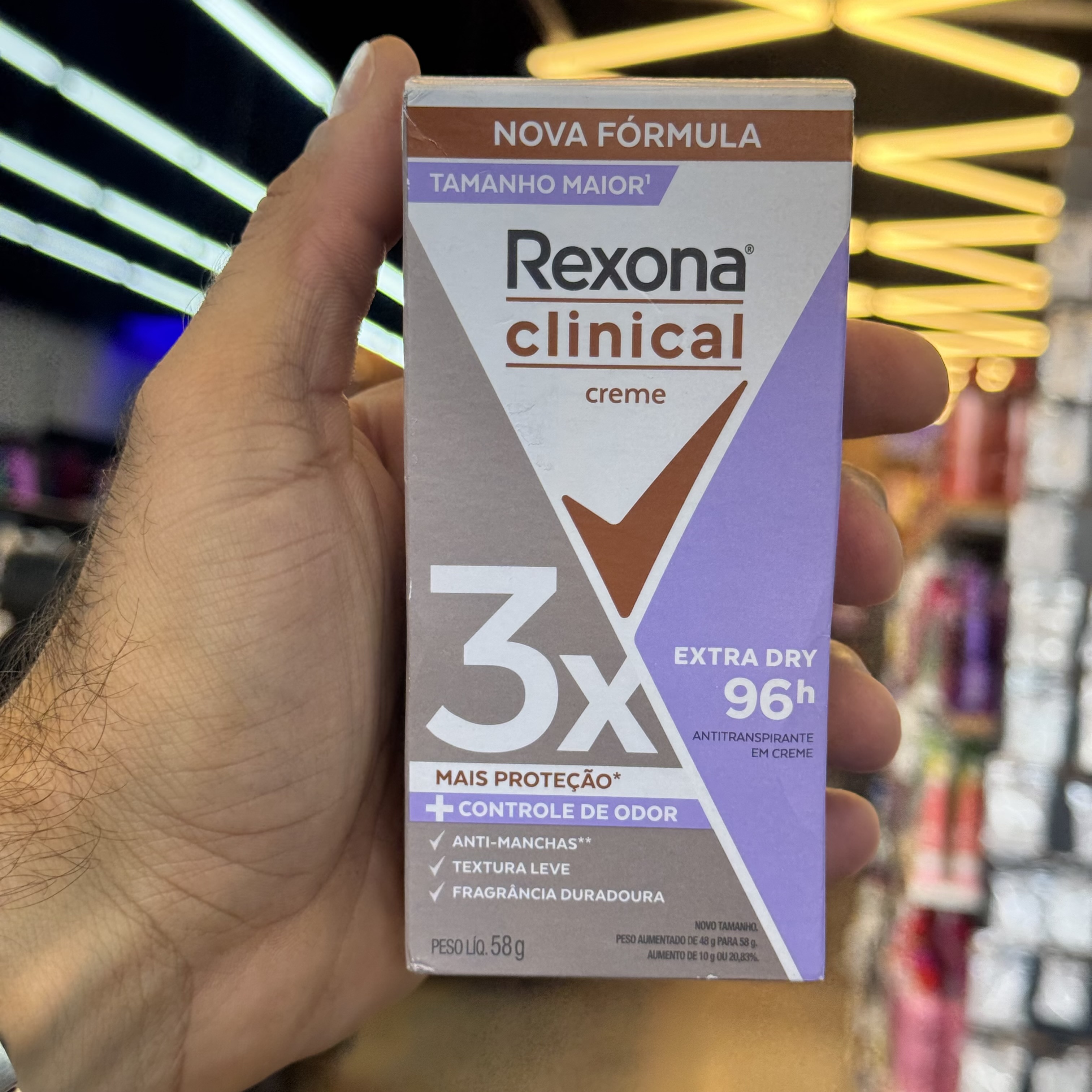 Antitranspirante em Creme Rexona Clinical Women Extra Dry 58g