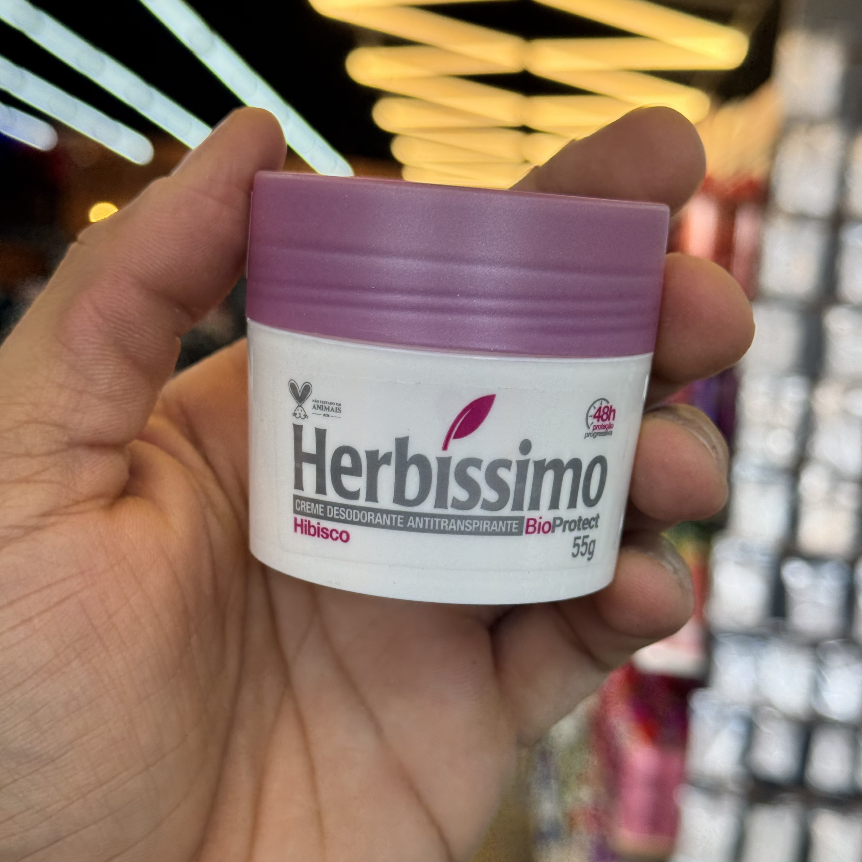 Antitranspirante Herbíssimo em Creme Hibisco 55g