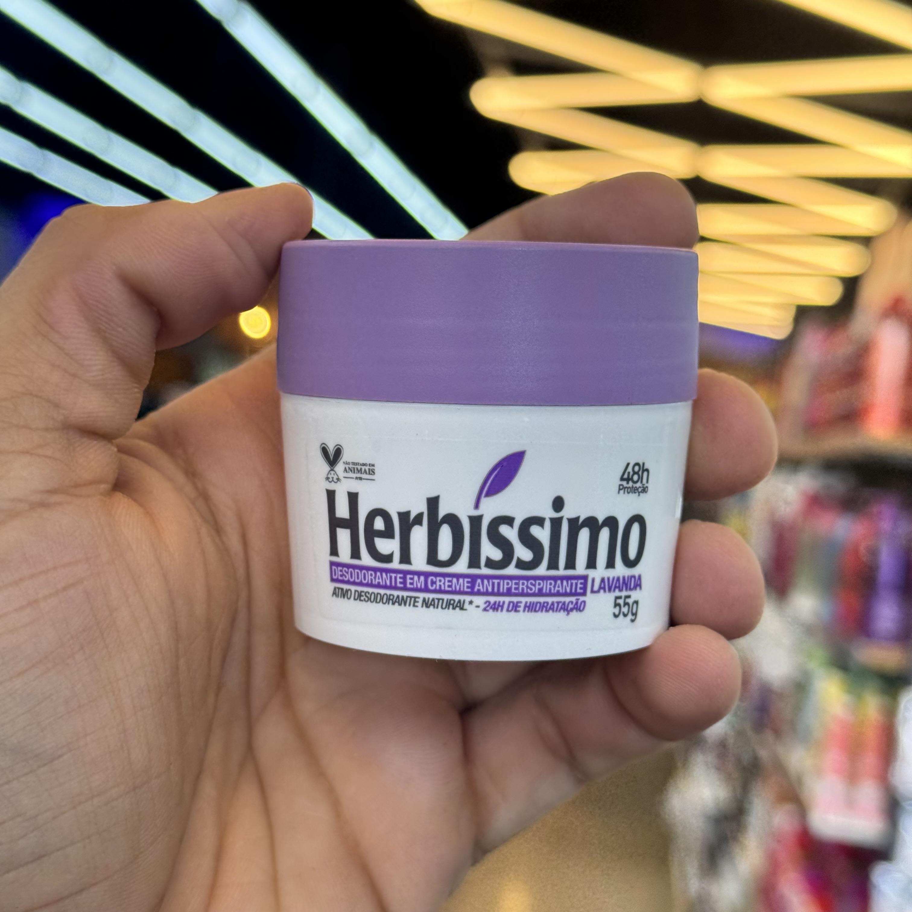 Antitranspirante Herbíssimo em Creme Lavanda 55g
