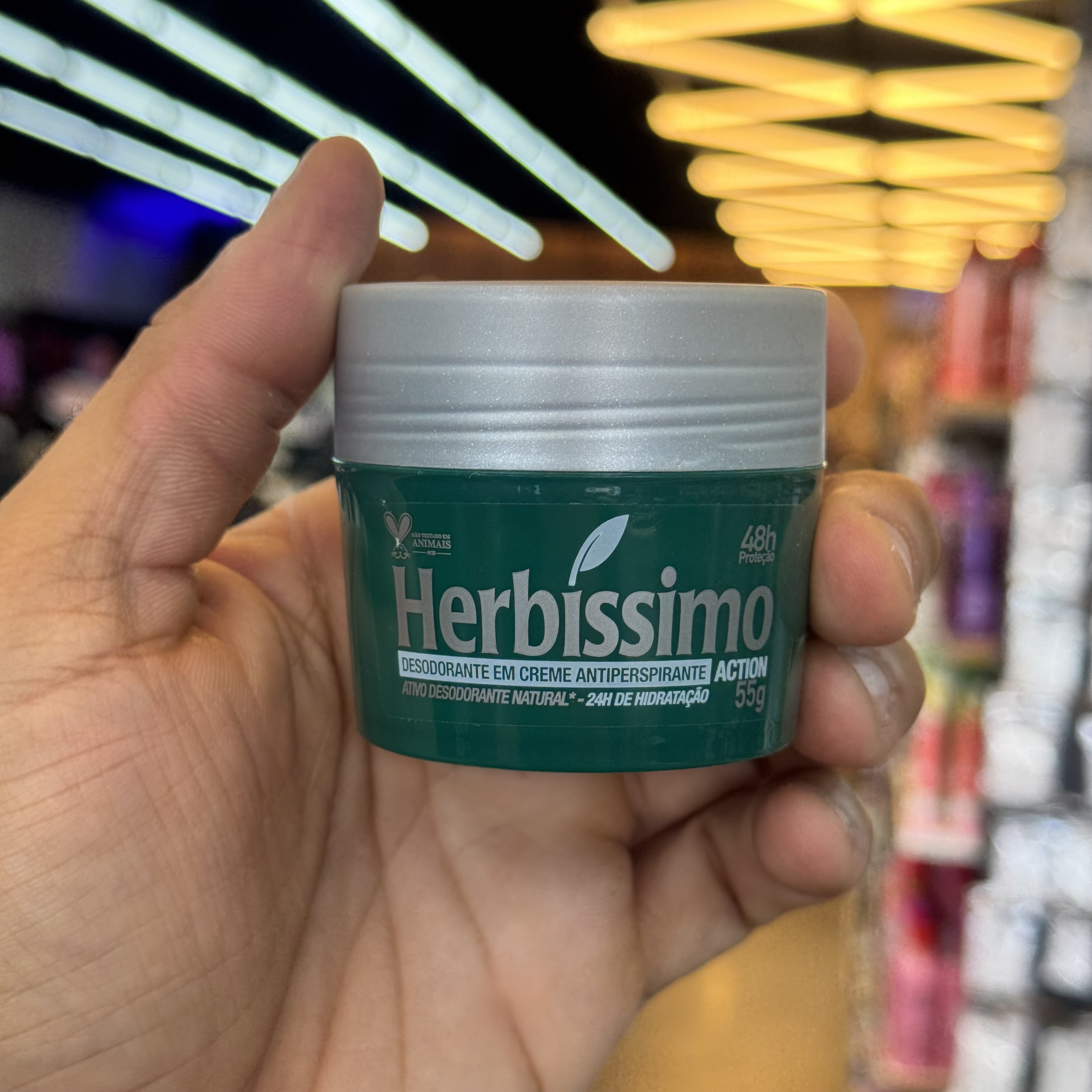 Antitranspirante Herbíssimo em Creme Natural 55g