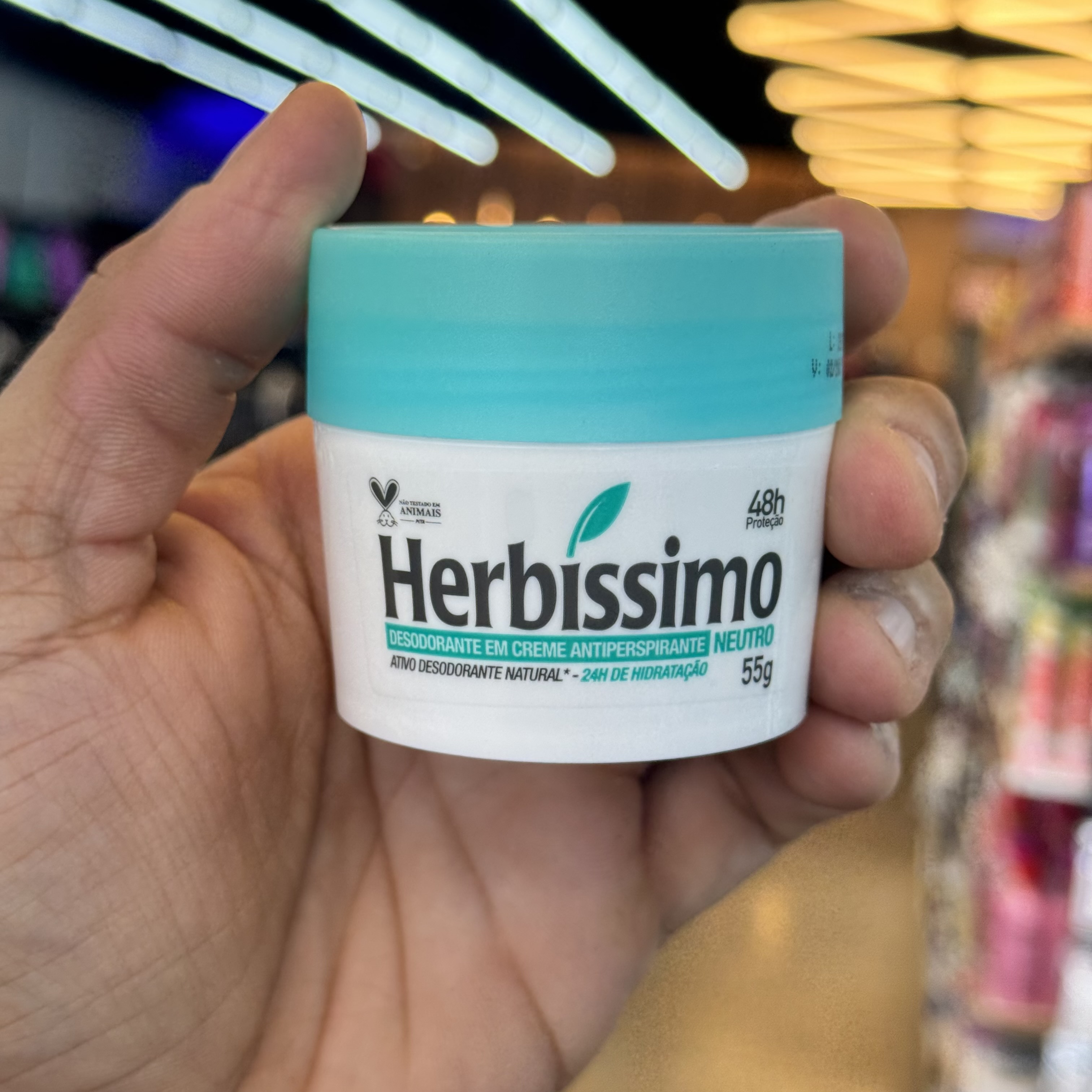 Antitranspirante Herbíssimo em Creme Neutro 55g