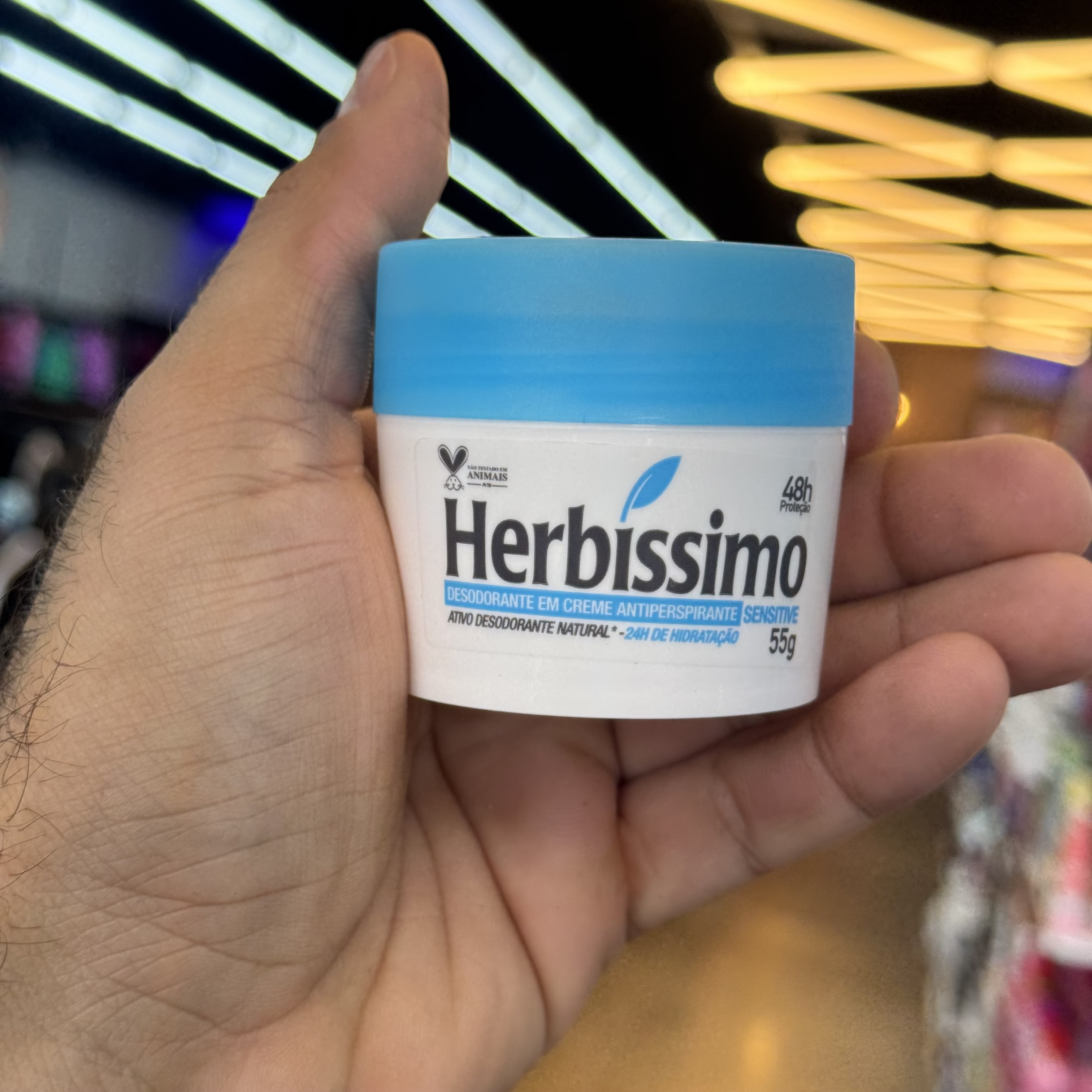 Antitranspirante Herbíssimo em Creme Sensitive 55g