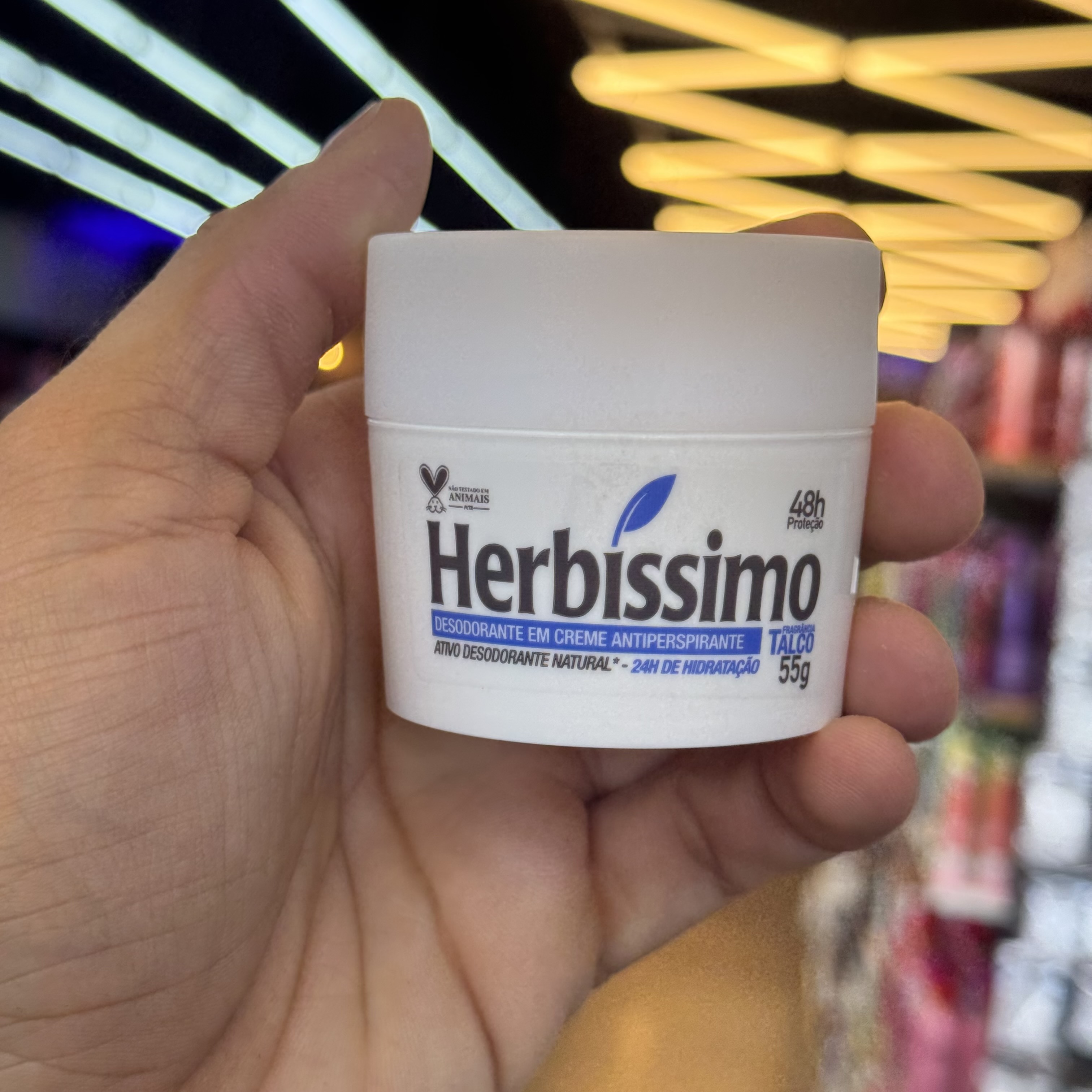 Antitranspirante Herbíssimo em Creme Talco 55g