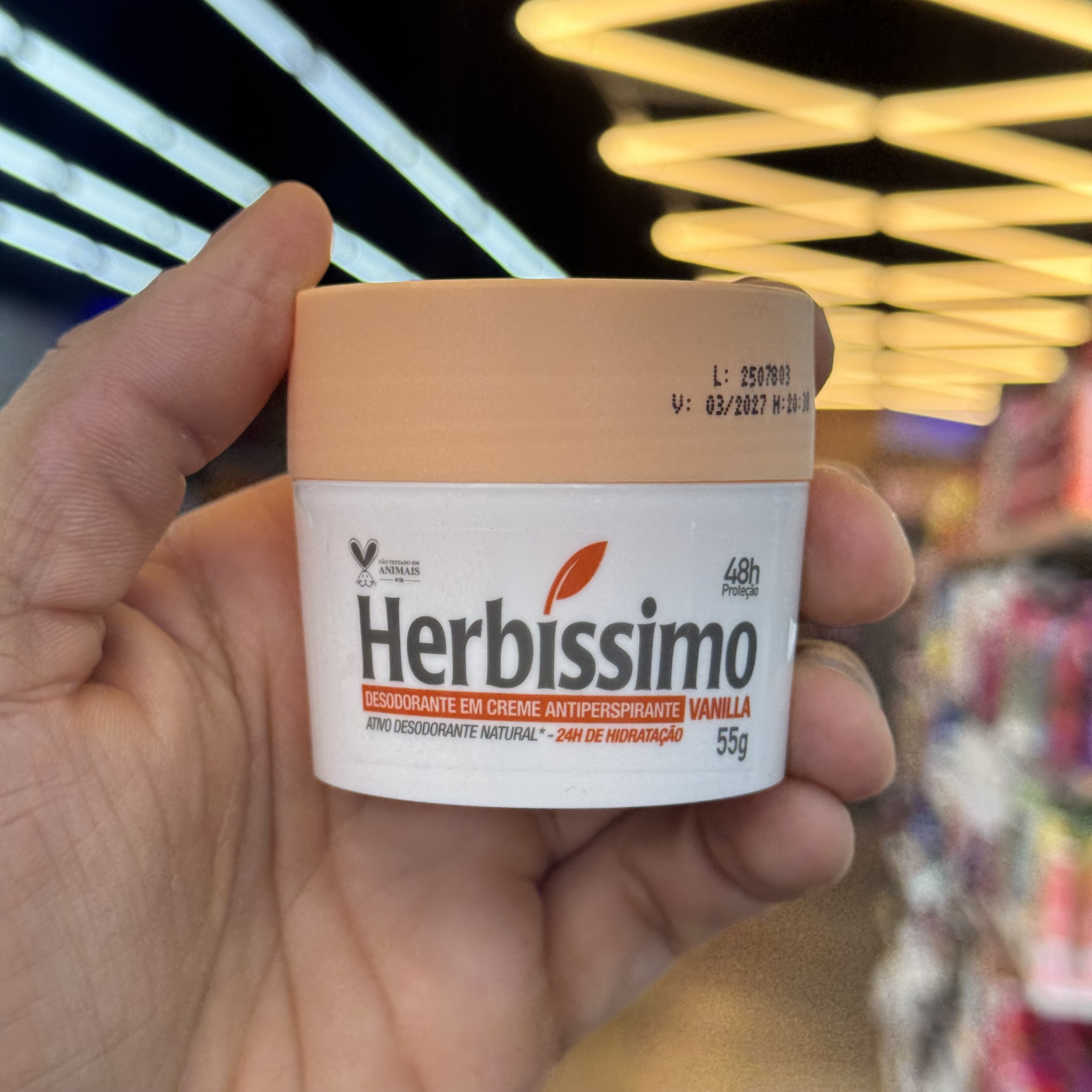 Antitranspirante Herbíssimo em Creme Vanilla 55g