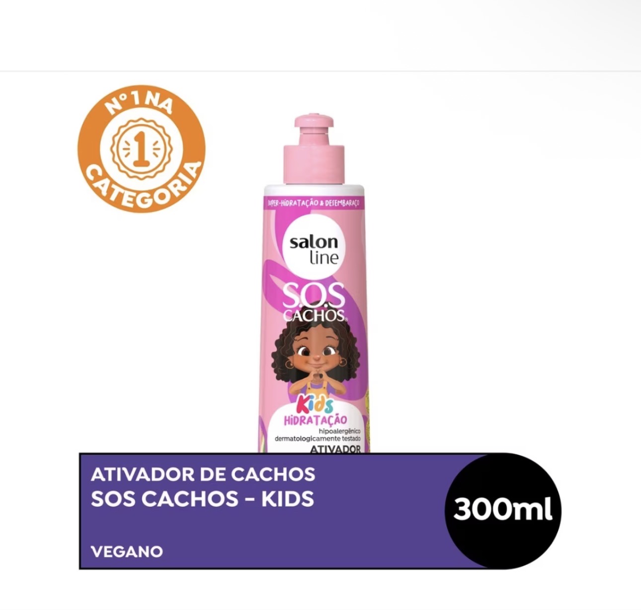 Ativador de Cachos Kids Hidratação Salon line 300ml