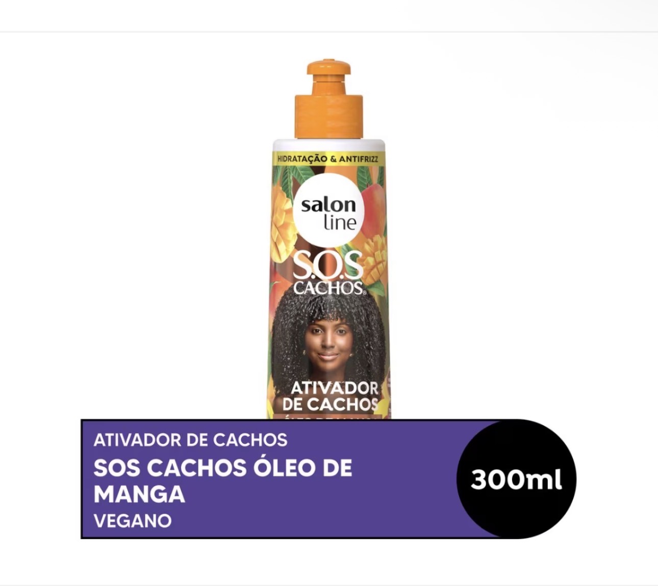 Ativador de Cachos Óleo de Manga Salon line 300ml