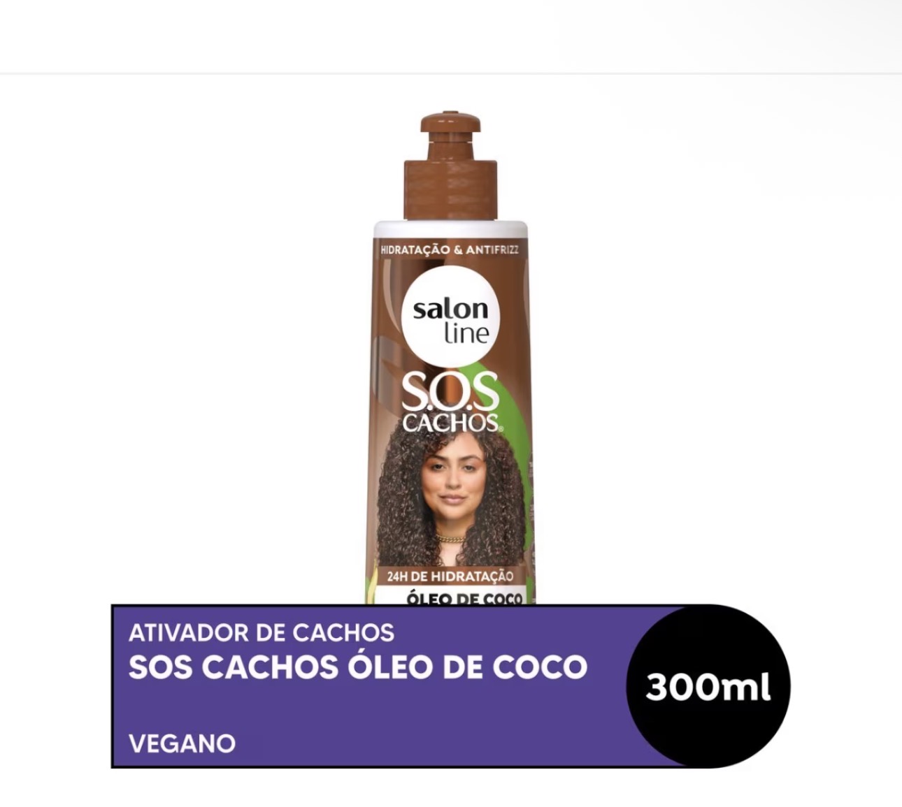 ATIVADOR DE CACHOS SALON LINE SOS CACHOS COCO 300ML