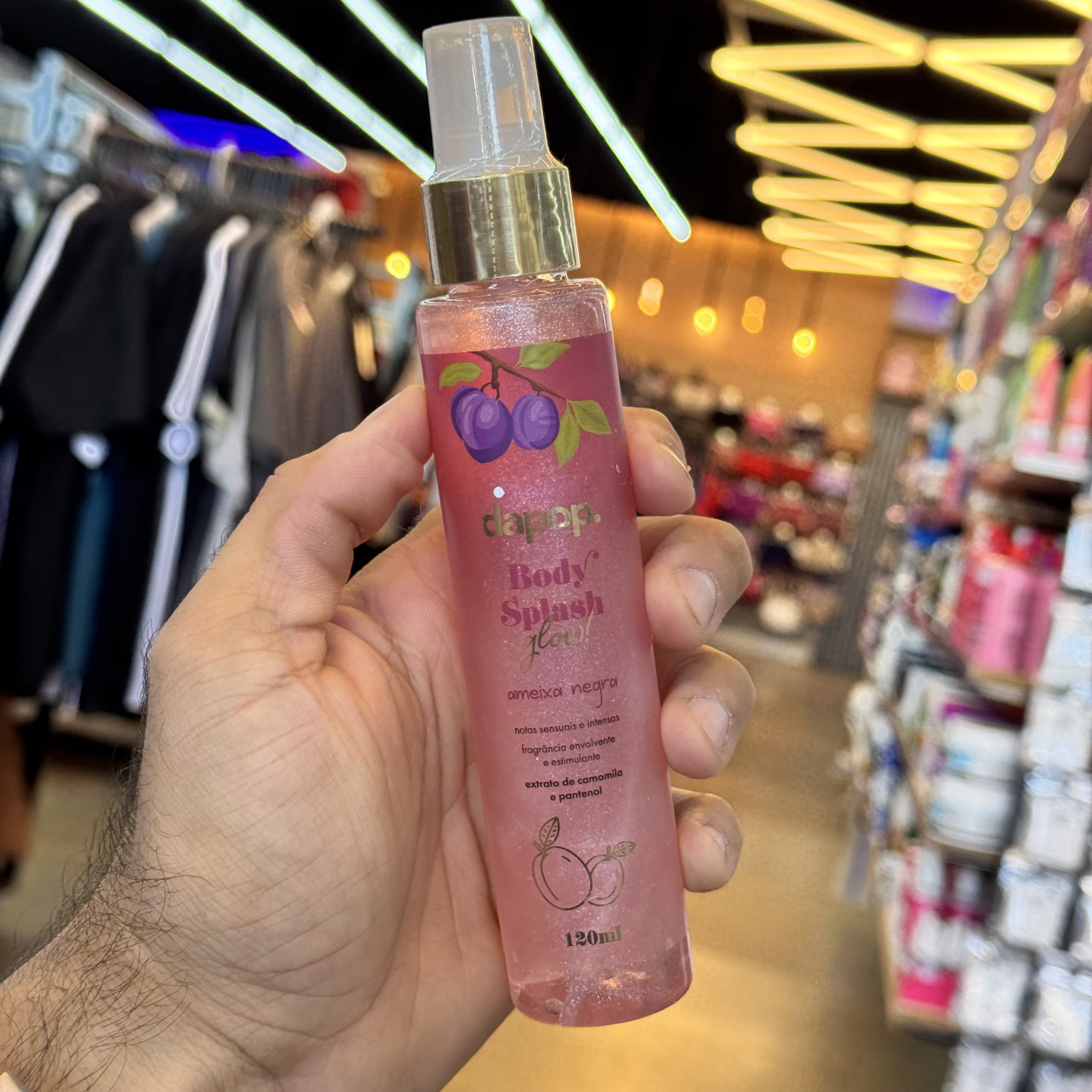 Body Splash Glitter Glow Dapop Ameixa Negra