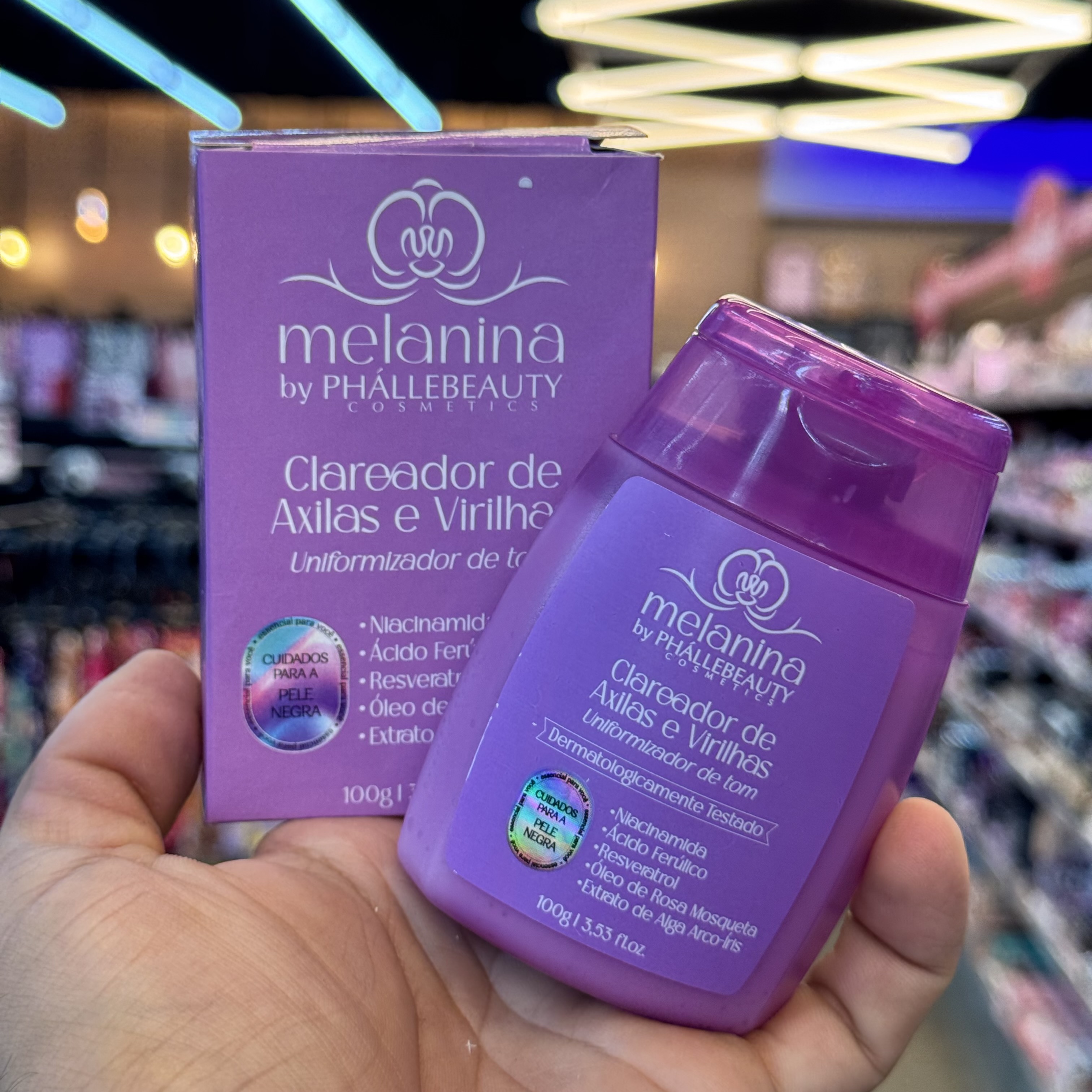 Clareador de Axilas e Virilhas Melanina 100g Phallebeauty PH0809