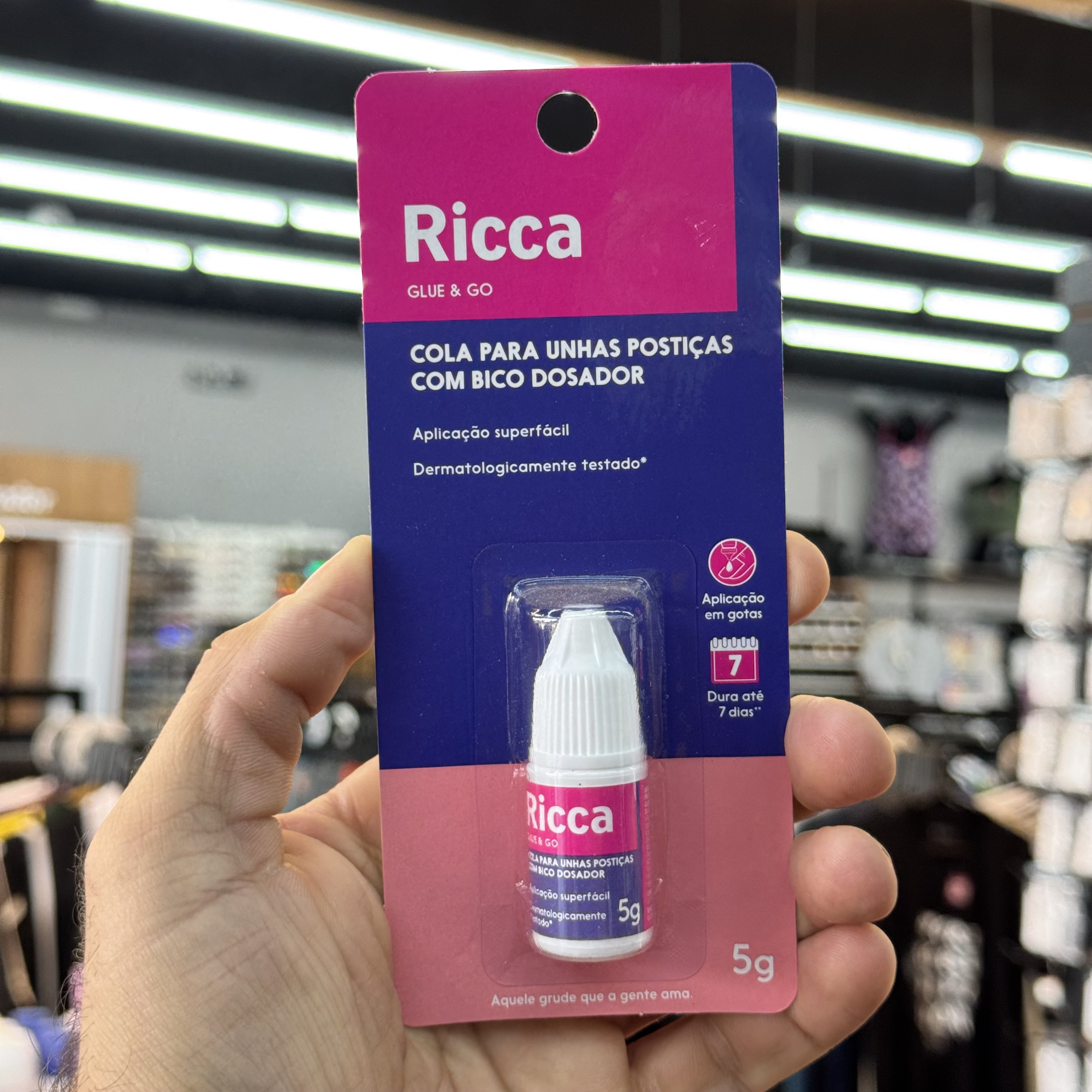 Cola Para Unhas Postiças Ricca 5g