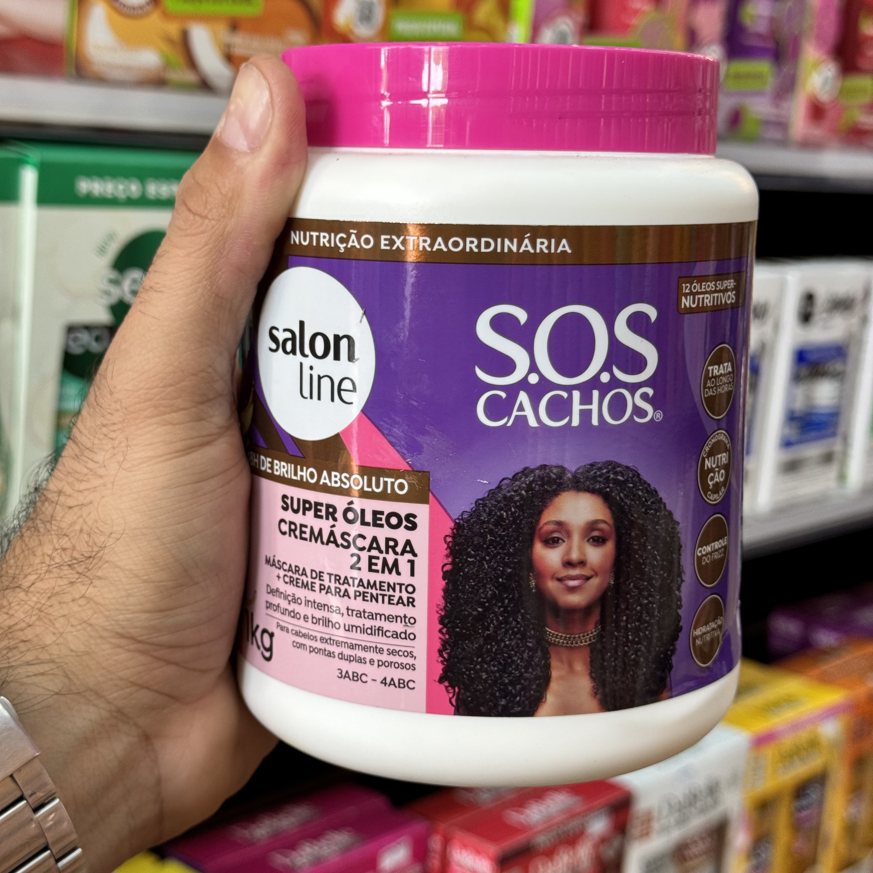 Cremáscara Capilar SOS Cachos Super Óleos 1Kg Salon Line