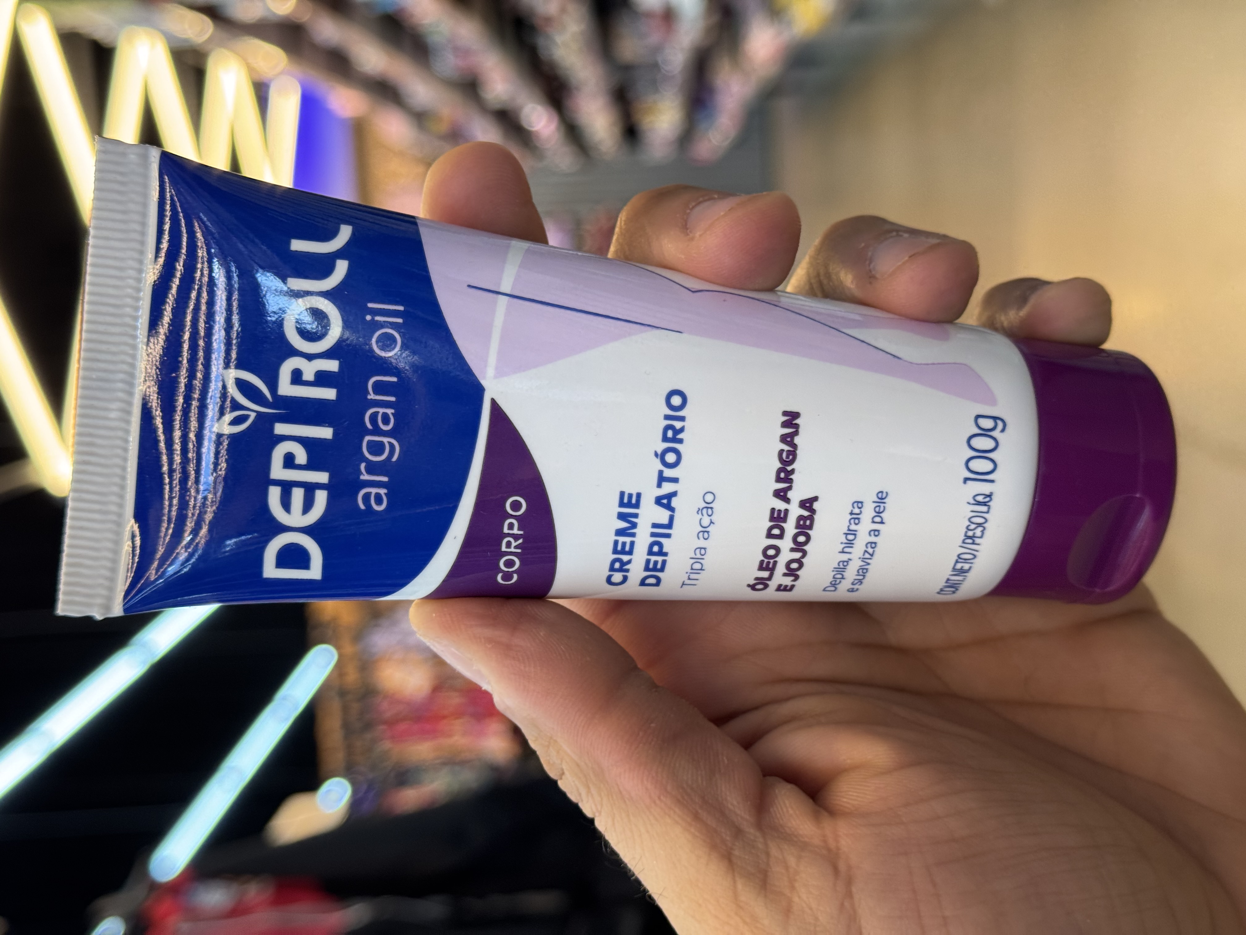 CREME DEPILATORIO DEPI ROLL CORPORAL ARGAN 100g