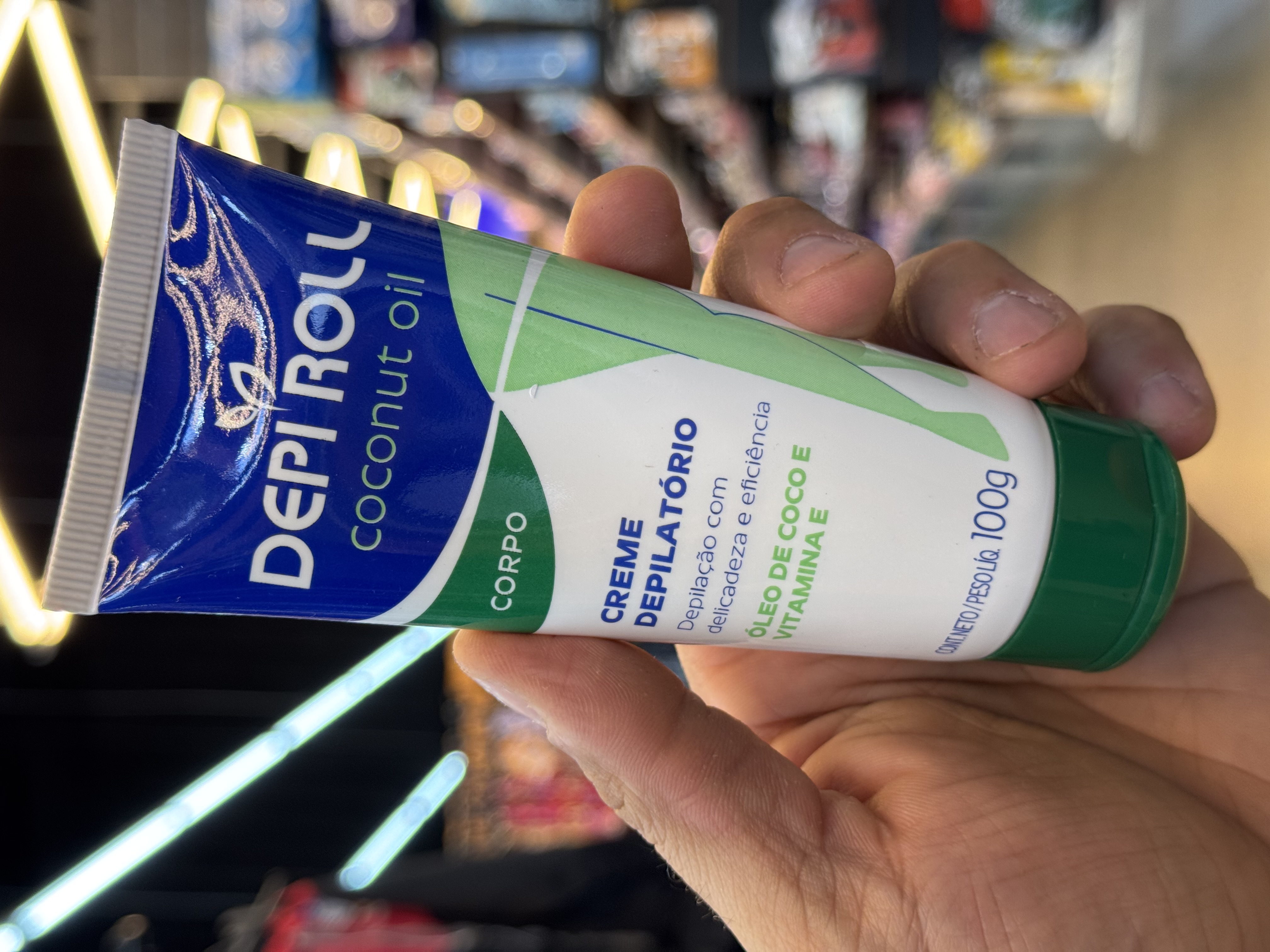 CREME DEPILATORIO DEPI ROLL CORPORAL OLEO DE COCO 100g