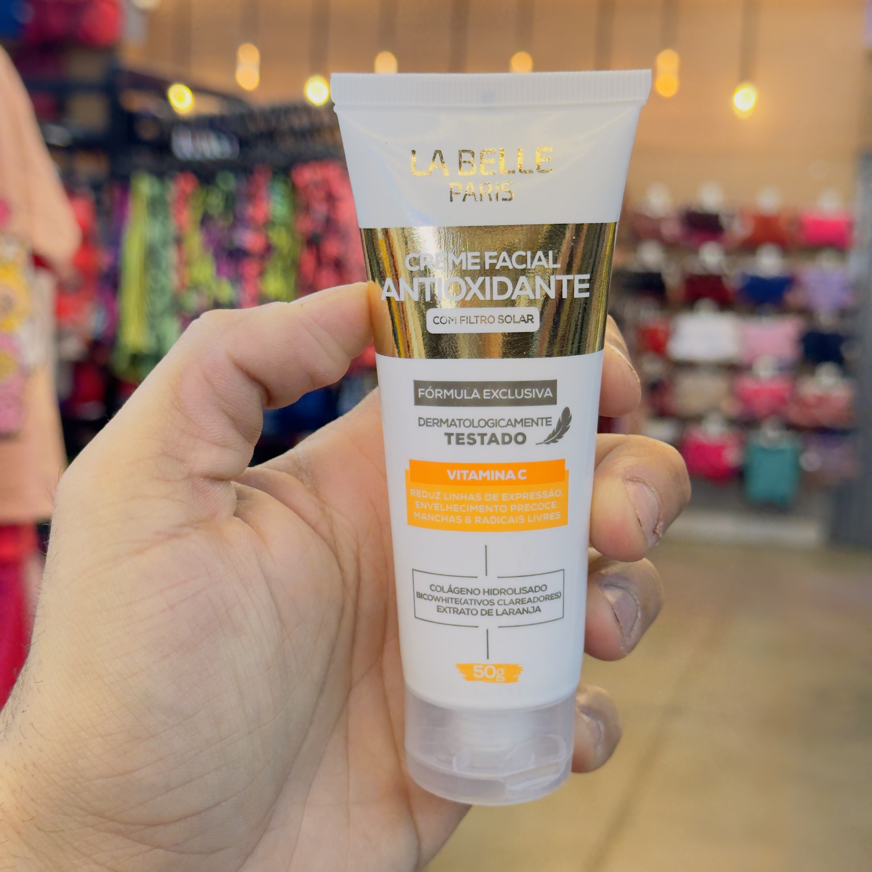 Creme Facial Antioxidante Vitamina C com filtro solar La Belle Paris 50g