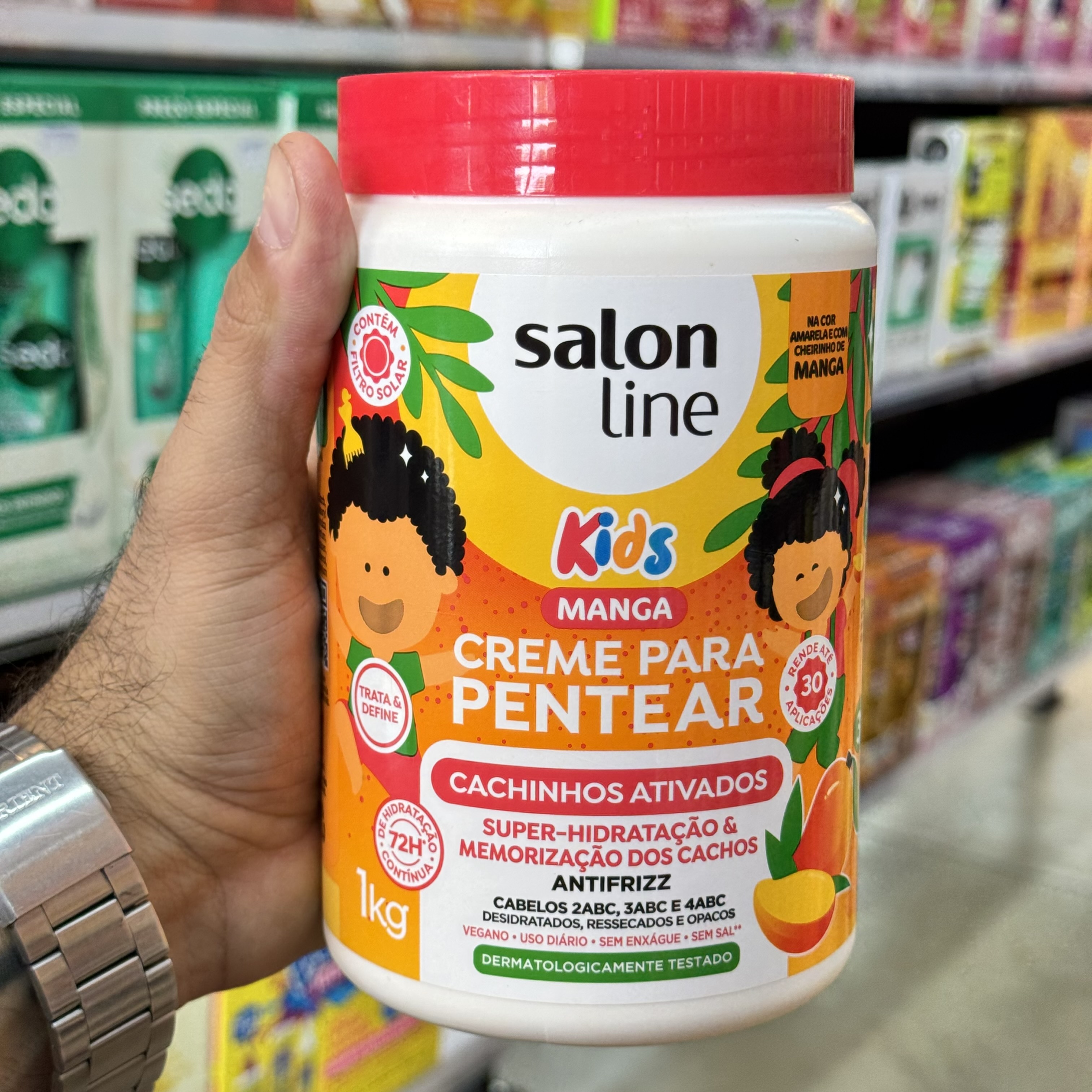 Creme Para Pentear 1Kg Cachinhos Ativados Manga Salon Line