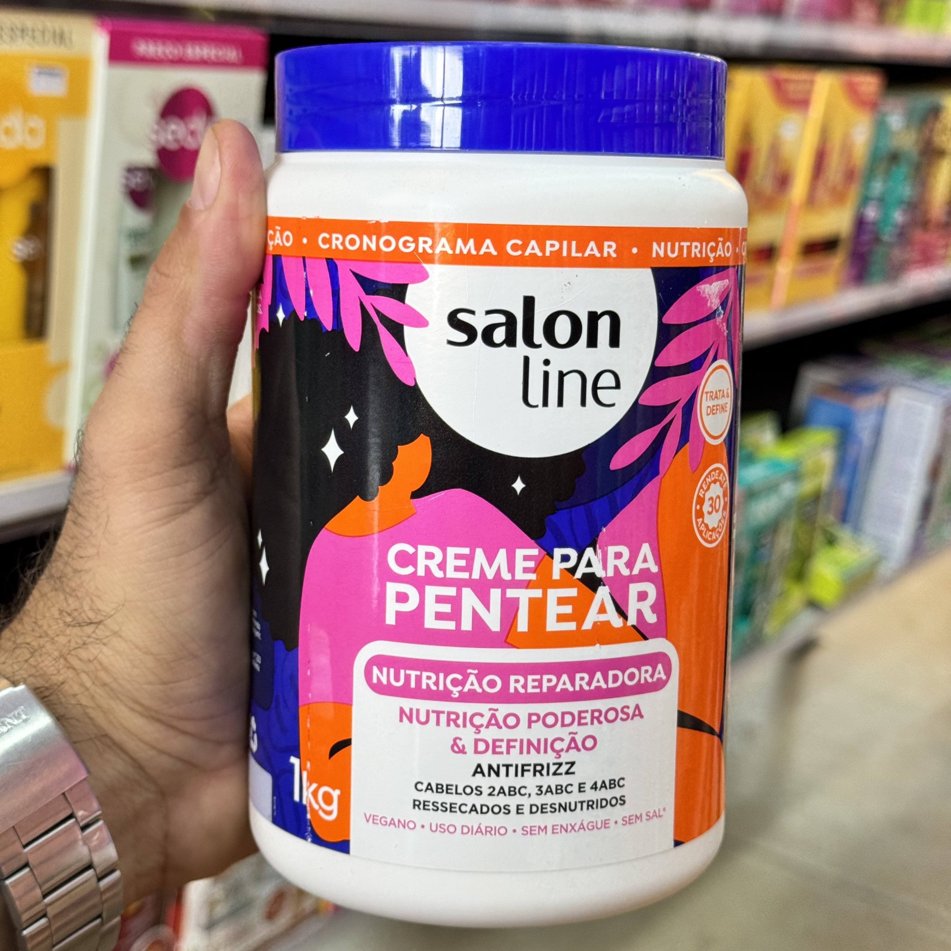 Creme Para Pentear 1Kg Nutrição Reparadora Salon Line
