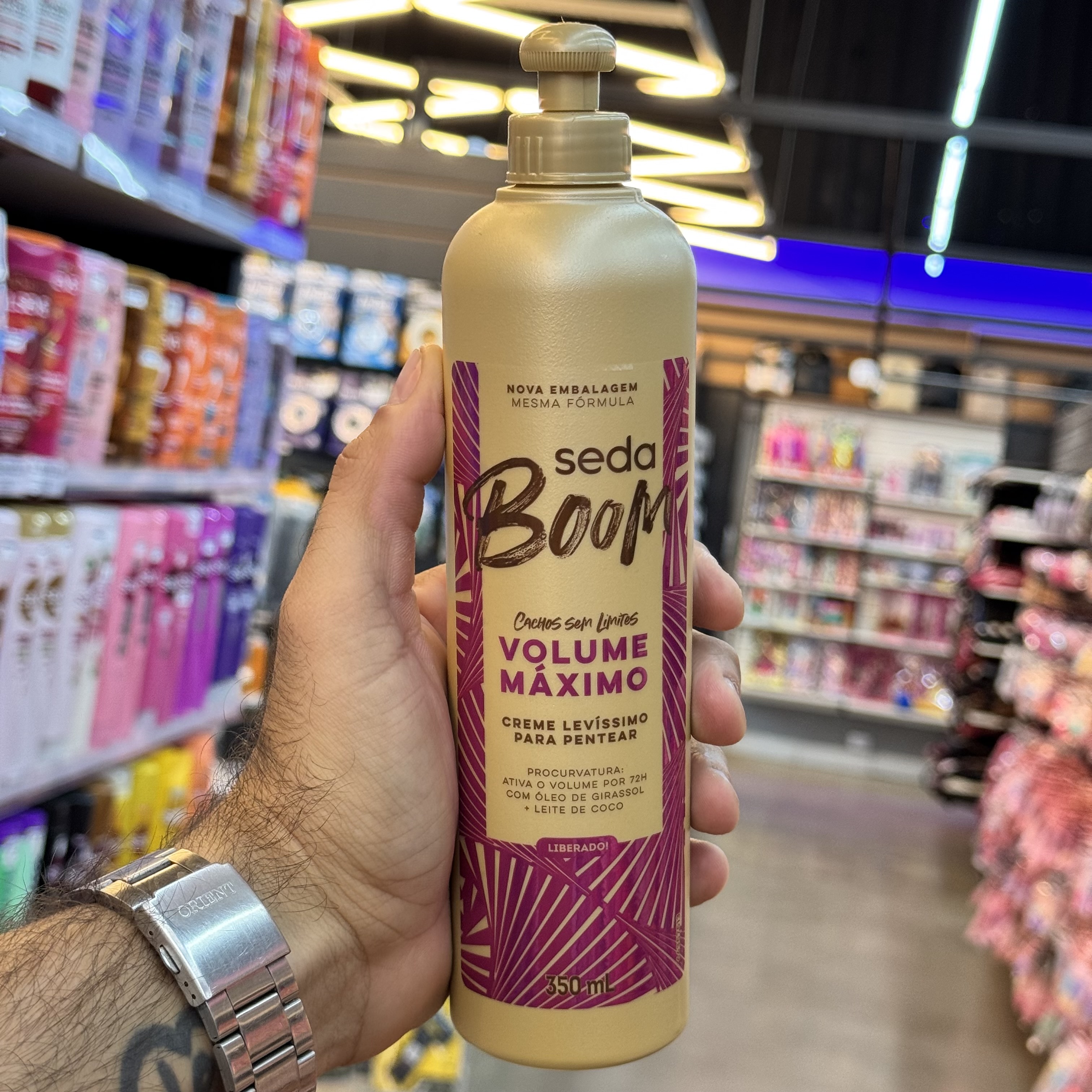 Creme Para Pentear 350ml Seda Boom Volume Máximo