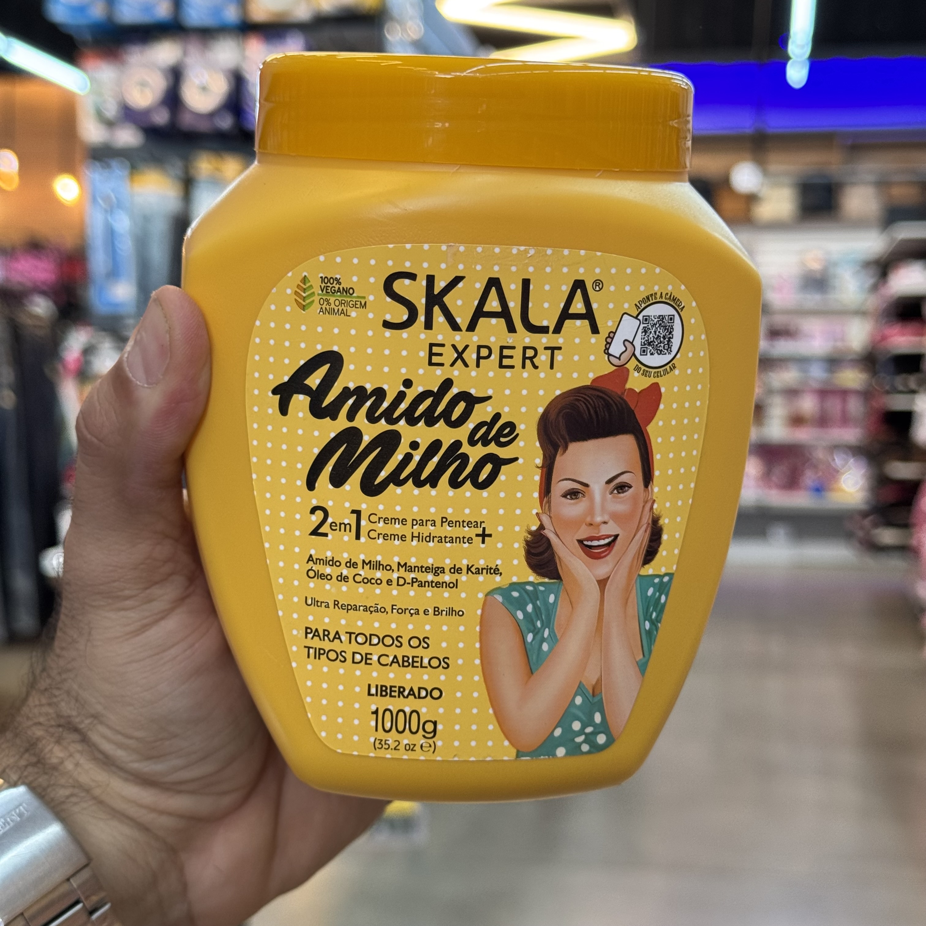 Creme Para Pentear Amido de Milho Skala 1Kg