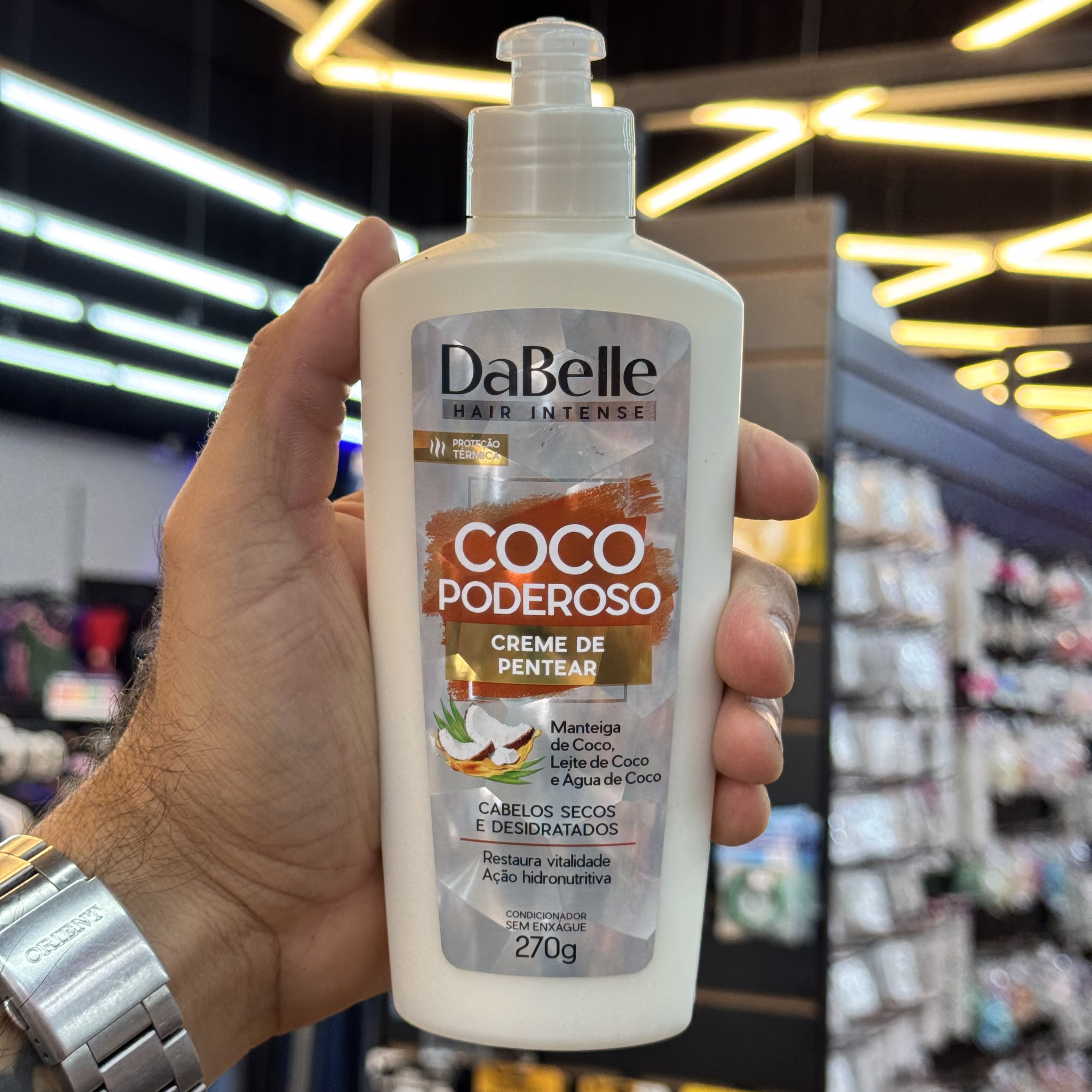 Creme Para Pentear Dabelle Coco Poderoso 270g