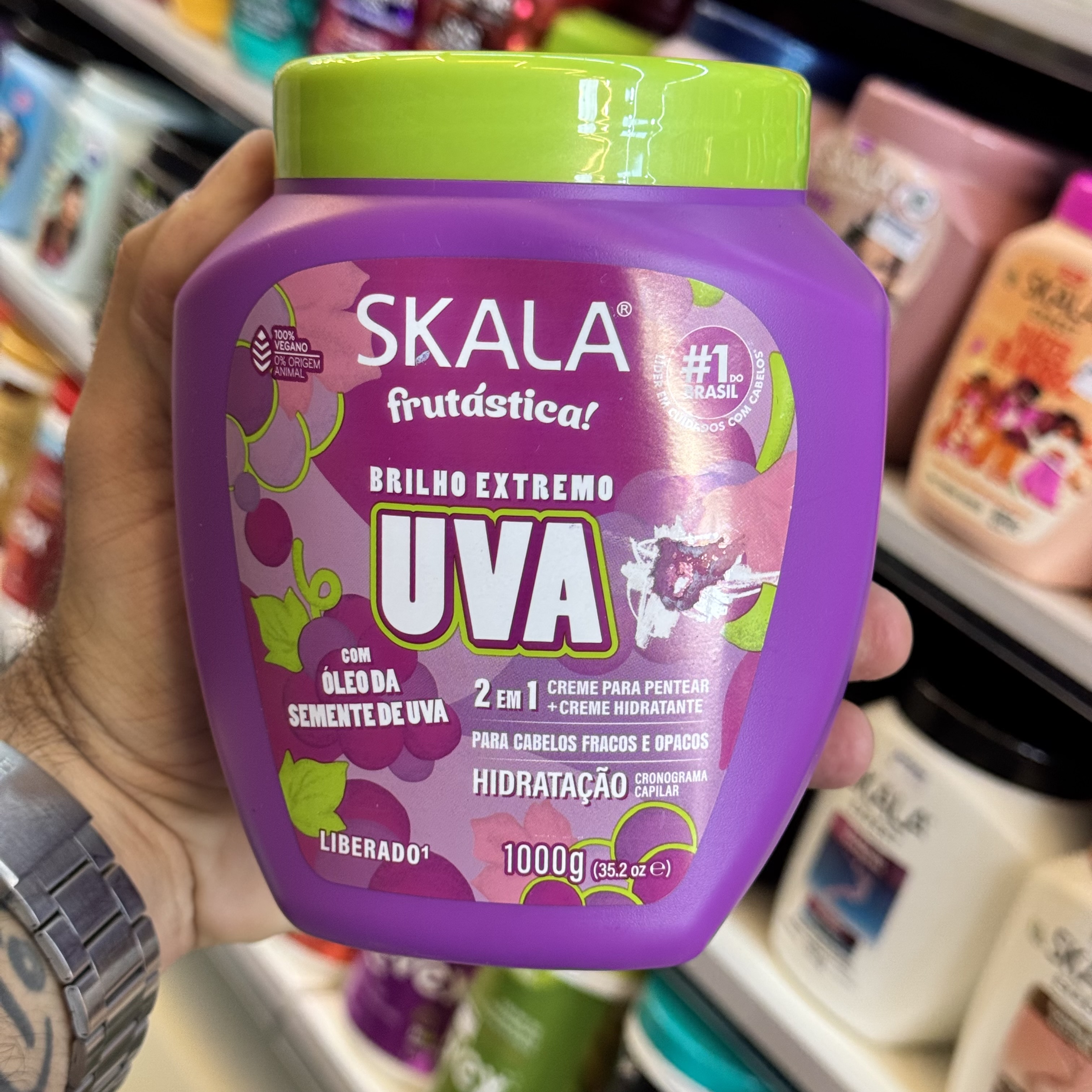 Creme Para Pentear Frutástica Uva Skala 1Kg
