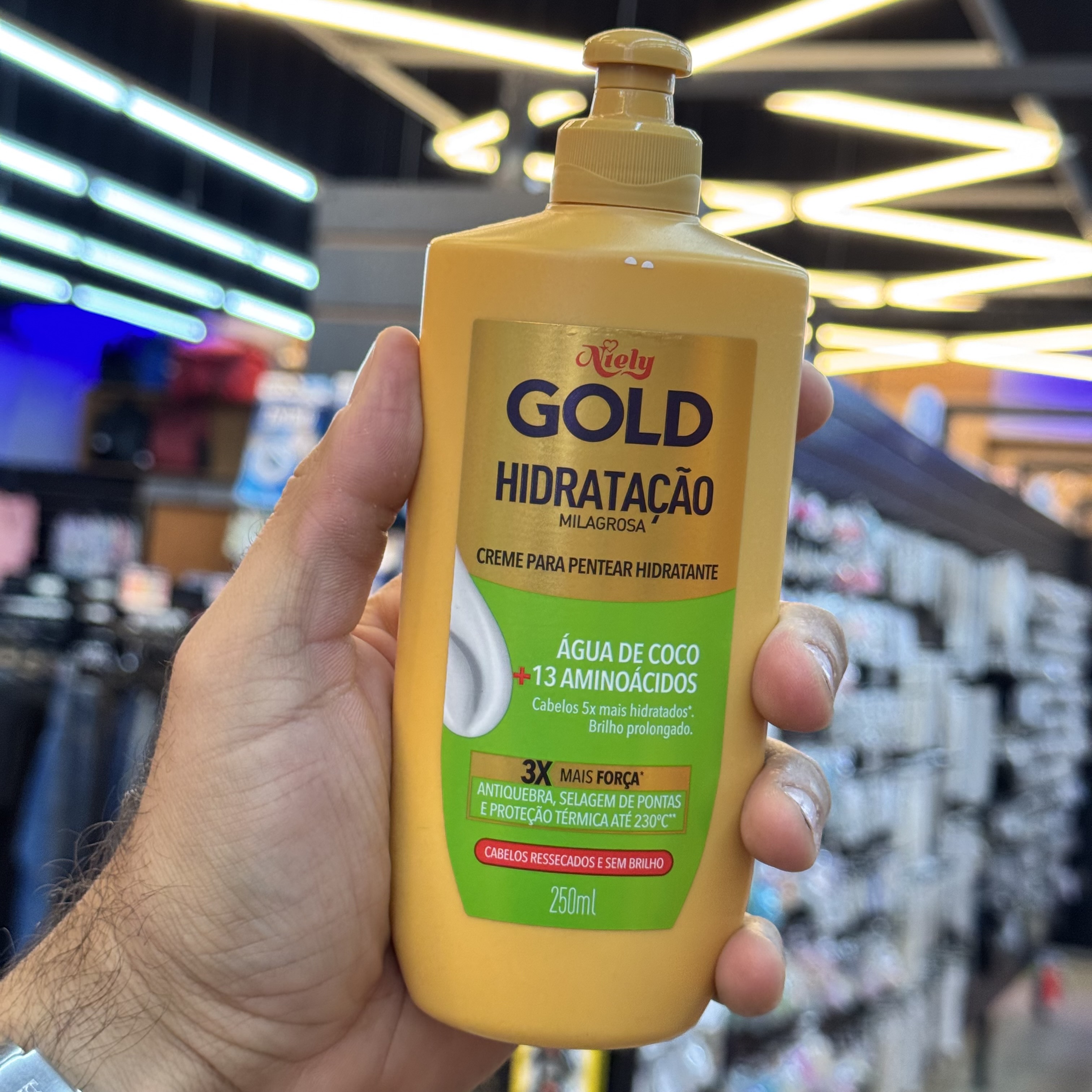 Creme Para Pentear Niely Gold Água de Coco 250ml