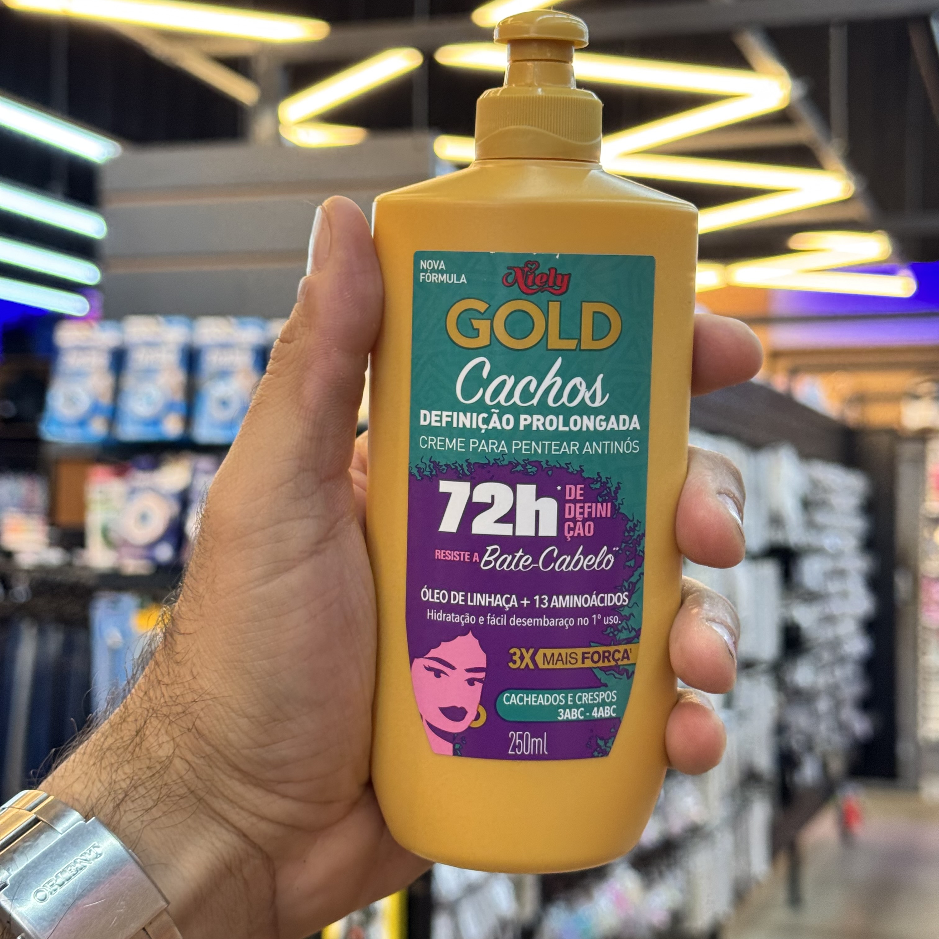 Creme Para Pentear Niely Gold Cachos Definição Prolongada 250ml