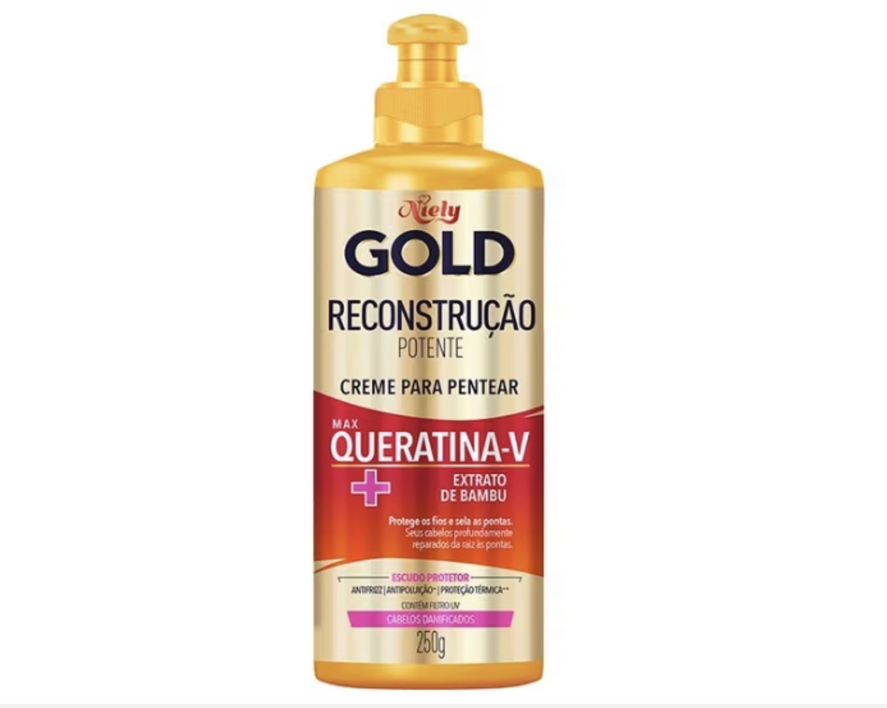 Creme Para Pentear Niely Gold Reconstrução Potente 250ml