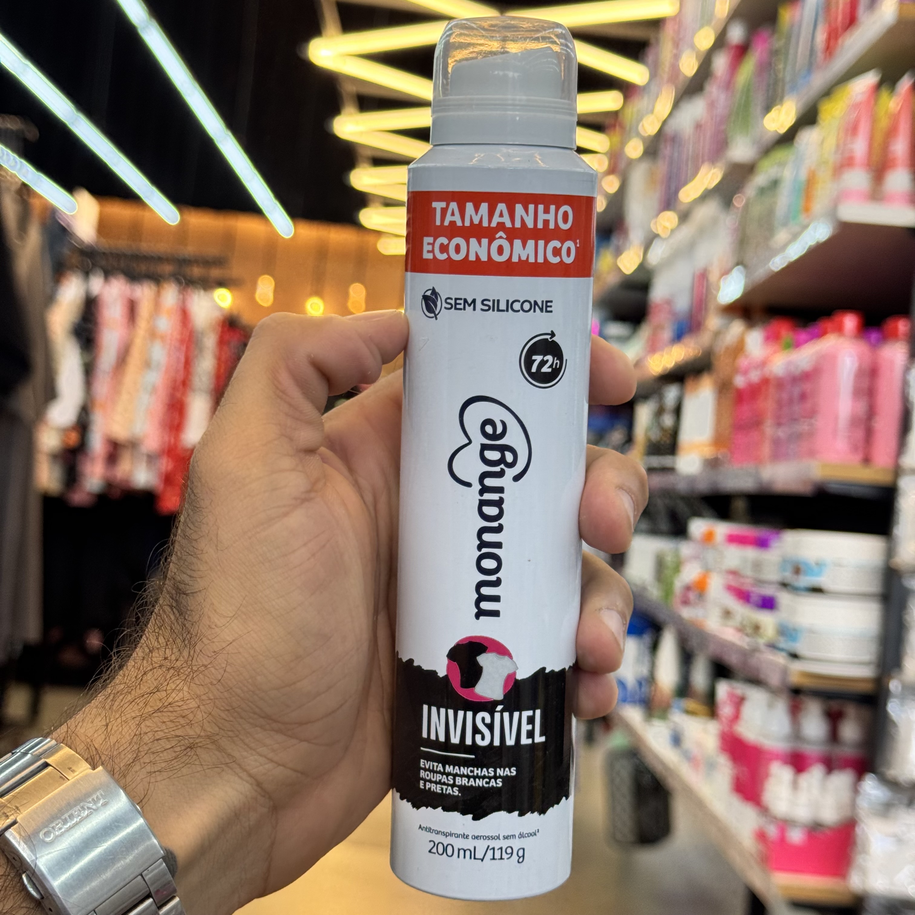 DESODORANTE AEROSOL MONANGE INVISIVEL 119g
