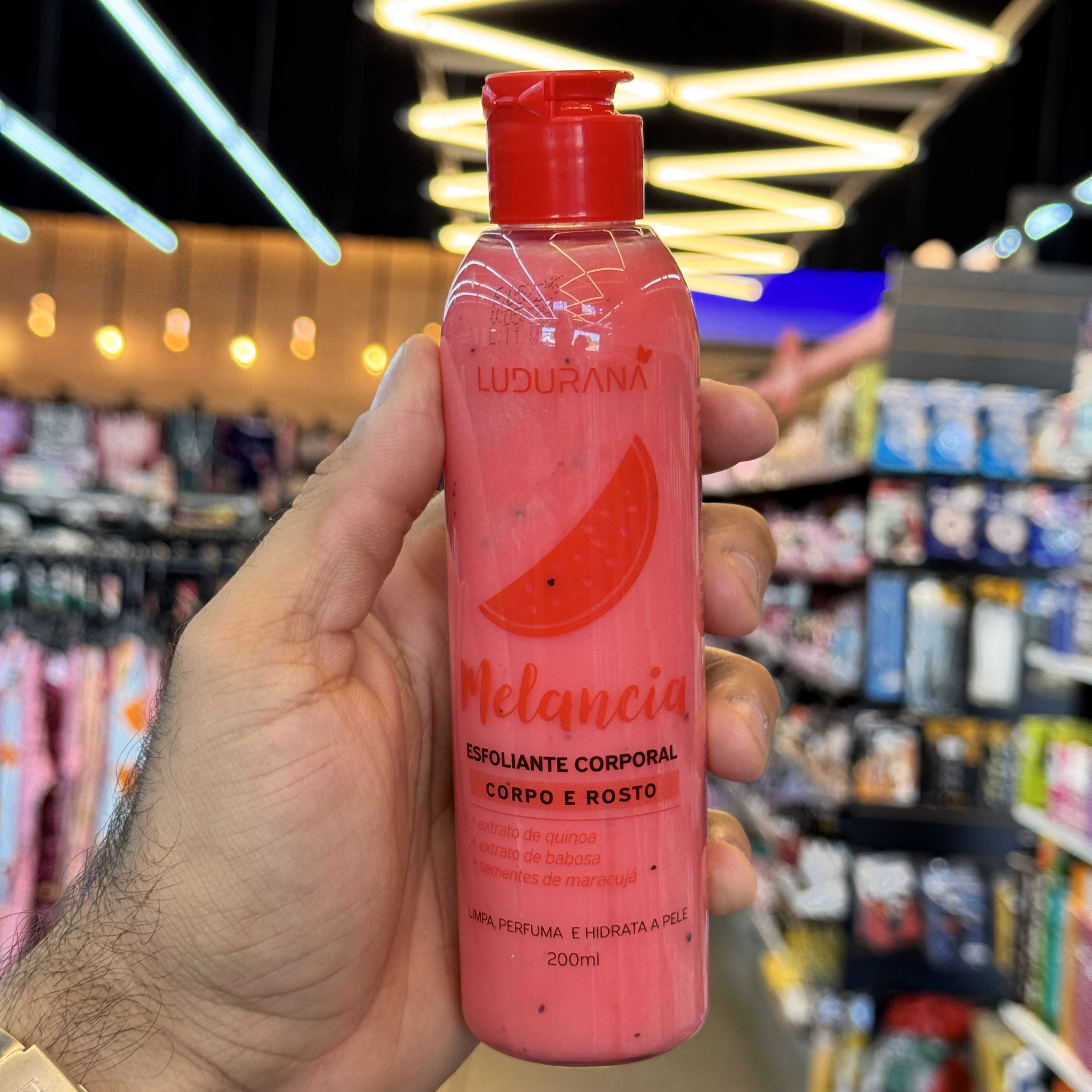 Esfoliante Corpo e rosto melancia ludurana 200ml