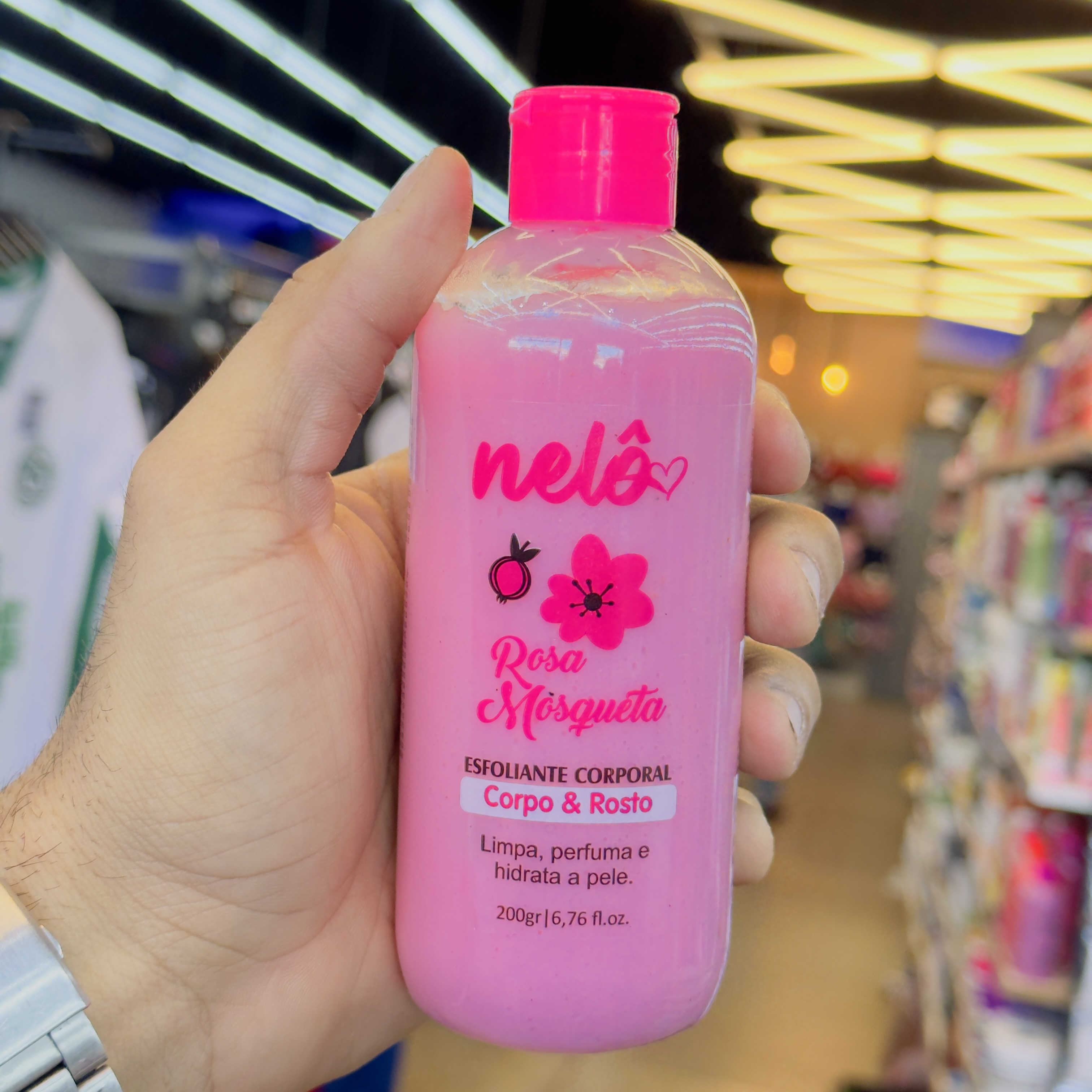 Esfoliante Corpo e rosto Rosa Mosqueta Nelo 200g