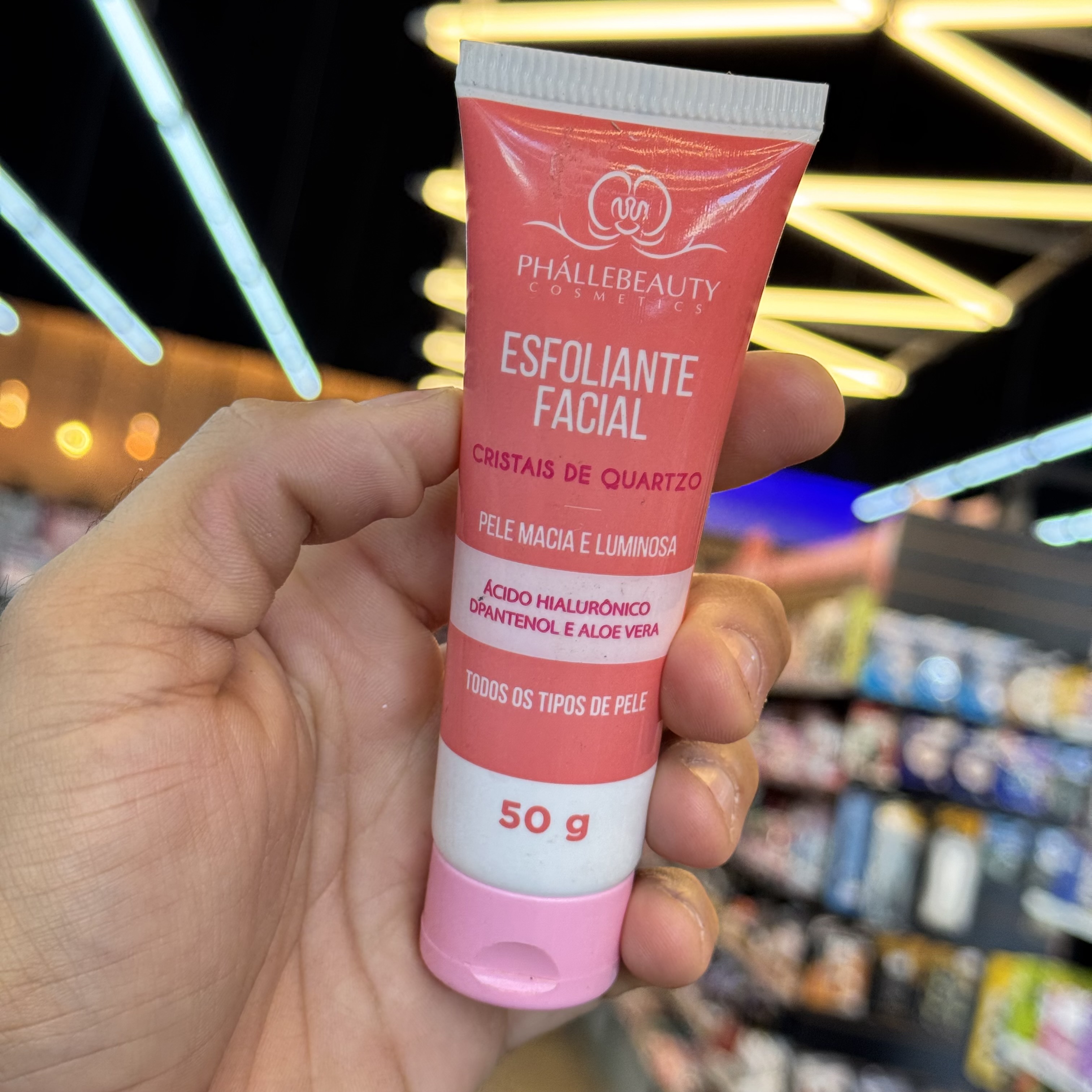 Esfoliante Facial Cristais de Quartzo Phallebeauty 50g