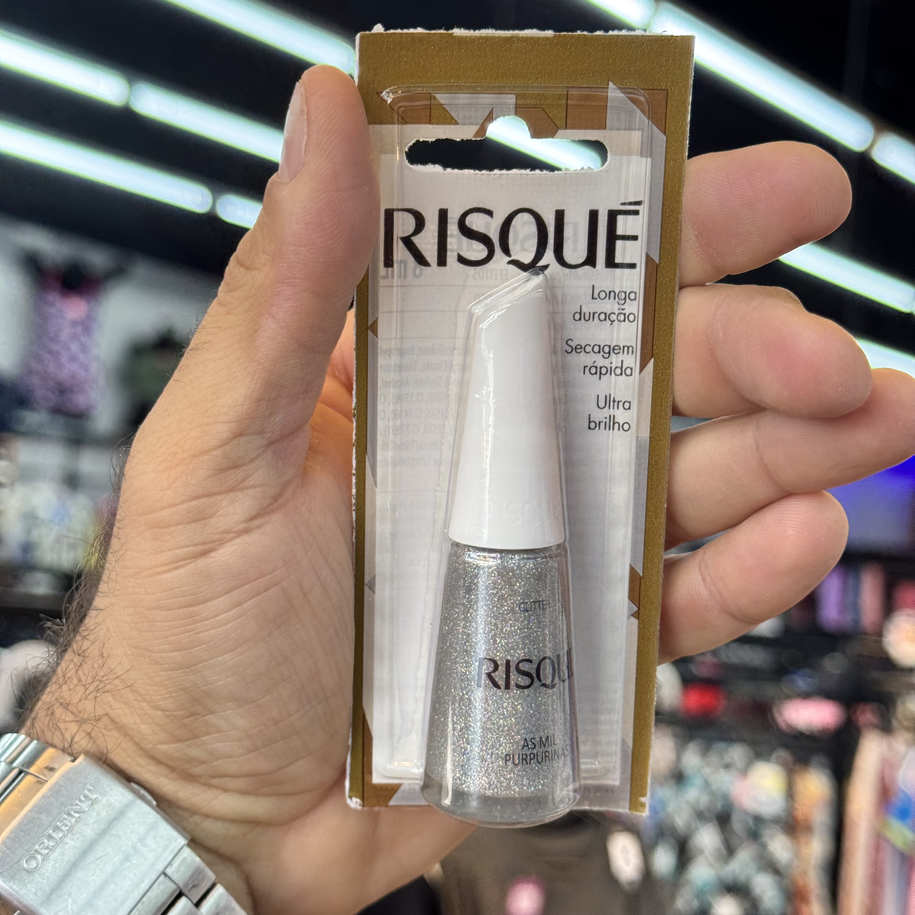 Esmalte Risqué As Mil Purpurinas Gliter 8ml