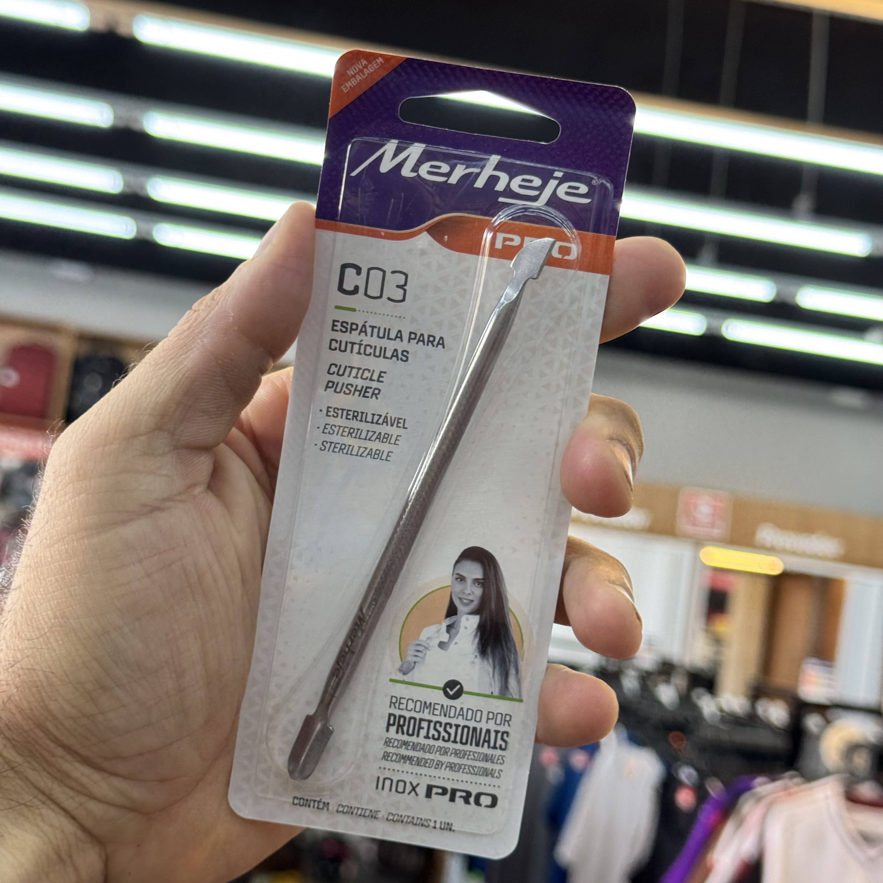 Espátula Para Cutícula Inox Pro Merheje